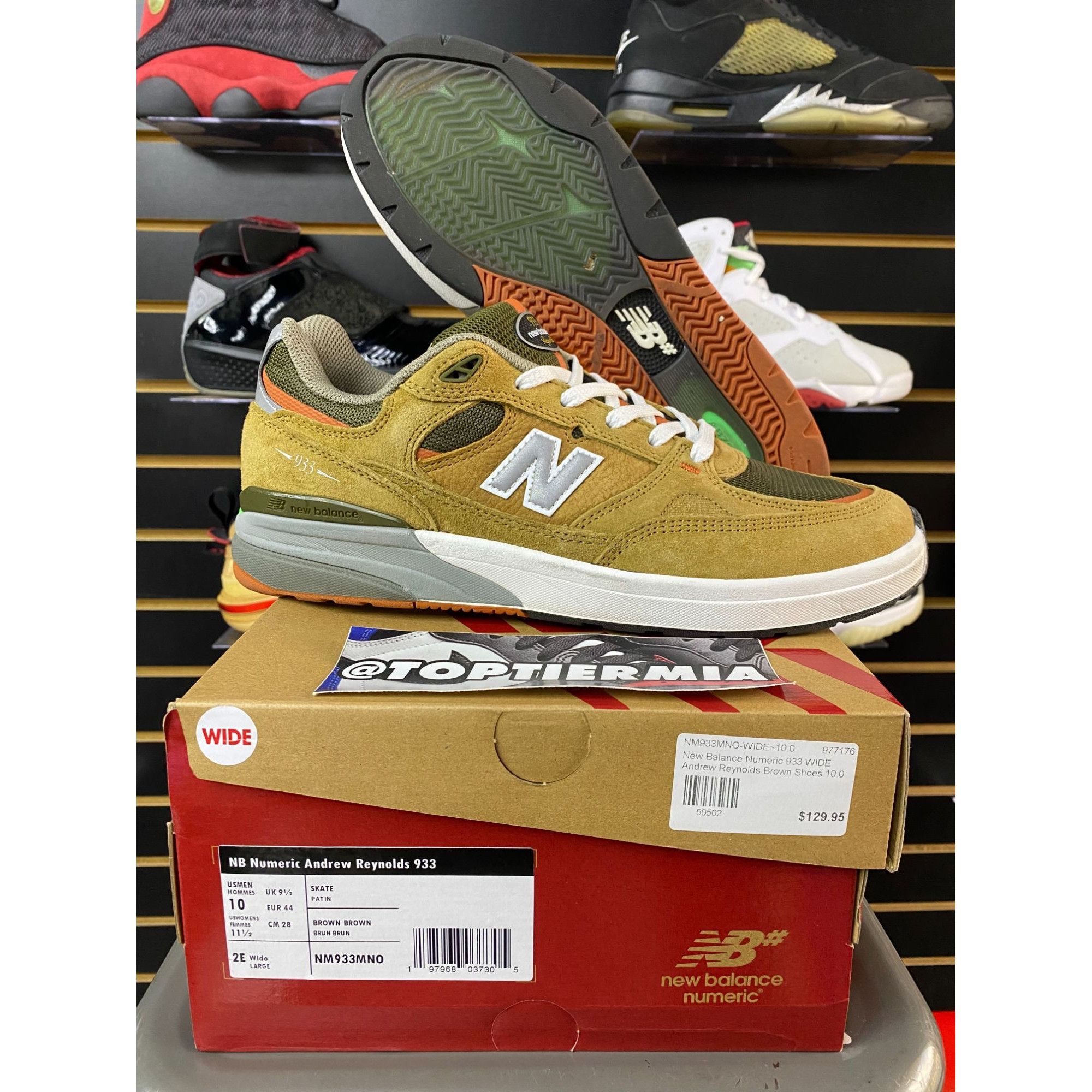 New Balance NEW BALANCE NUMERIC 933 ANDREW REYNOLDS WHEAT SZ 10 Size US 10 / EU 43 - 1 Thumbnail