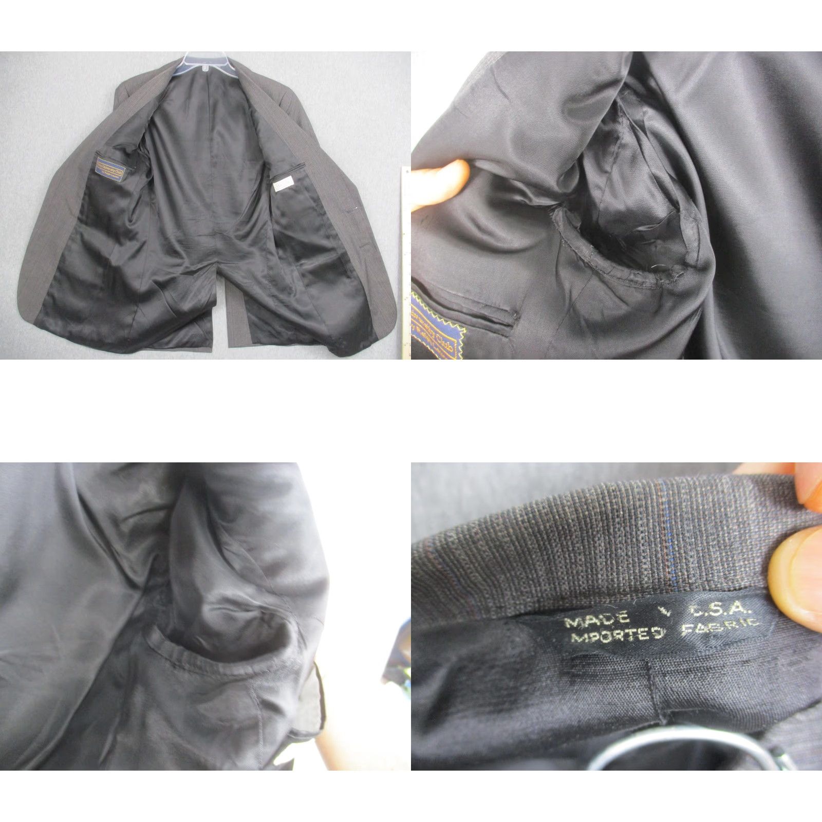 Ralph Lauren VINTAGE Polo University Club Ralph Lauren Suit Jacket Mens 44 Gray USA 90s Size US XXL / EU 58 / 5 - 8 Thumbnail