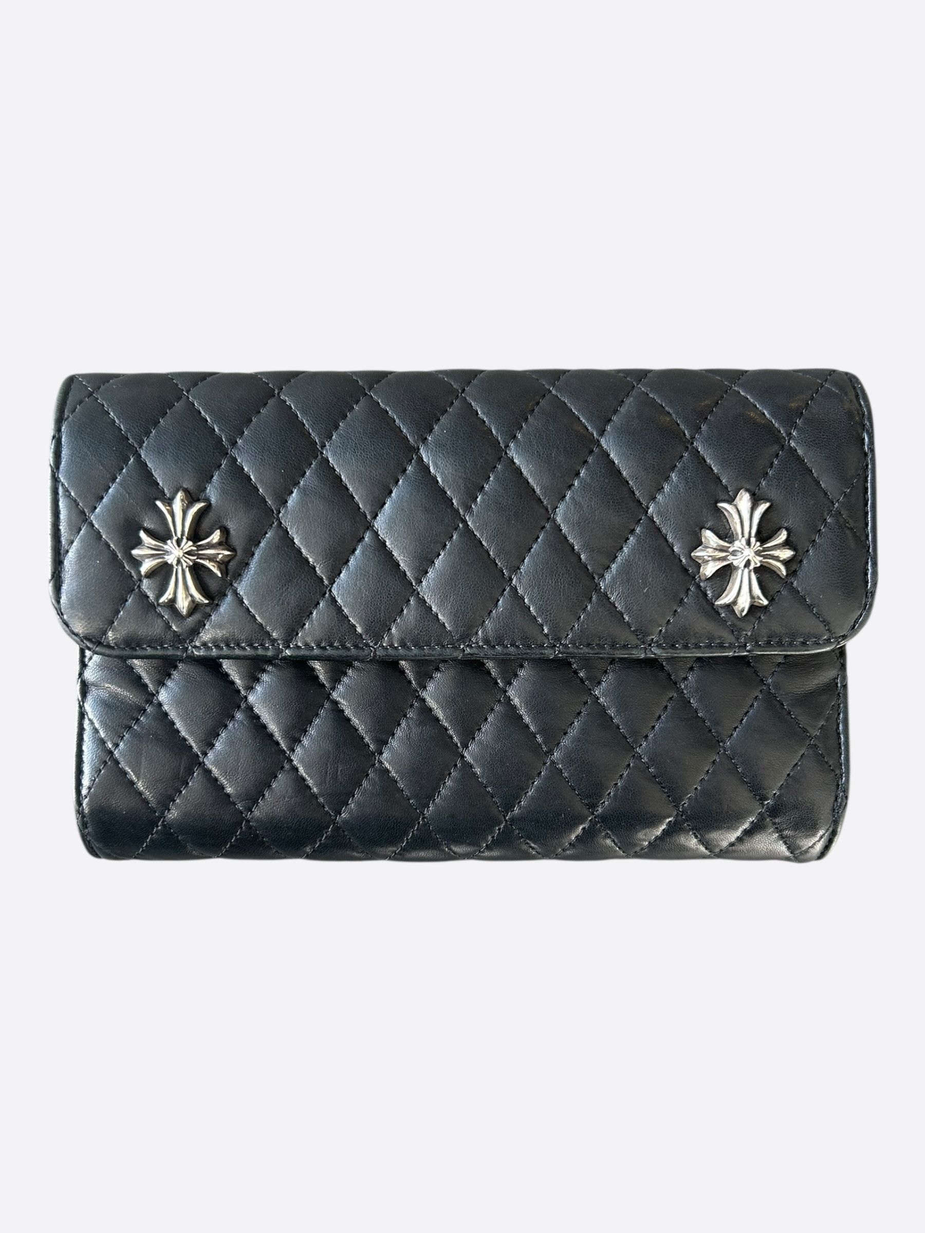 Chrome Hearts Chrome Hearts Black Quilted Cross Wallet Size ONE SIZE - 1 Thumbnail