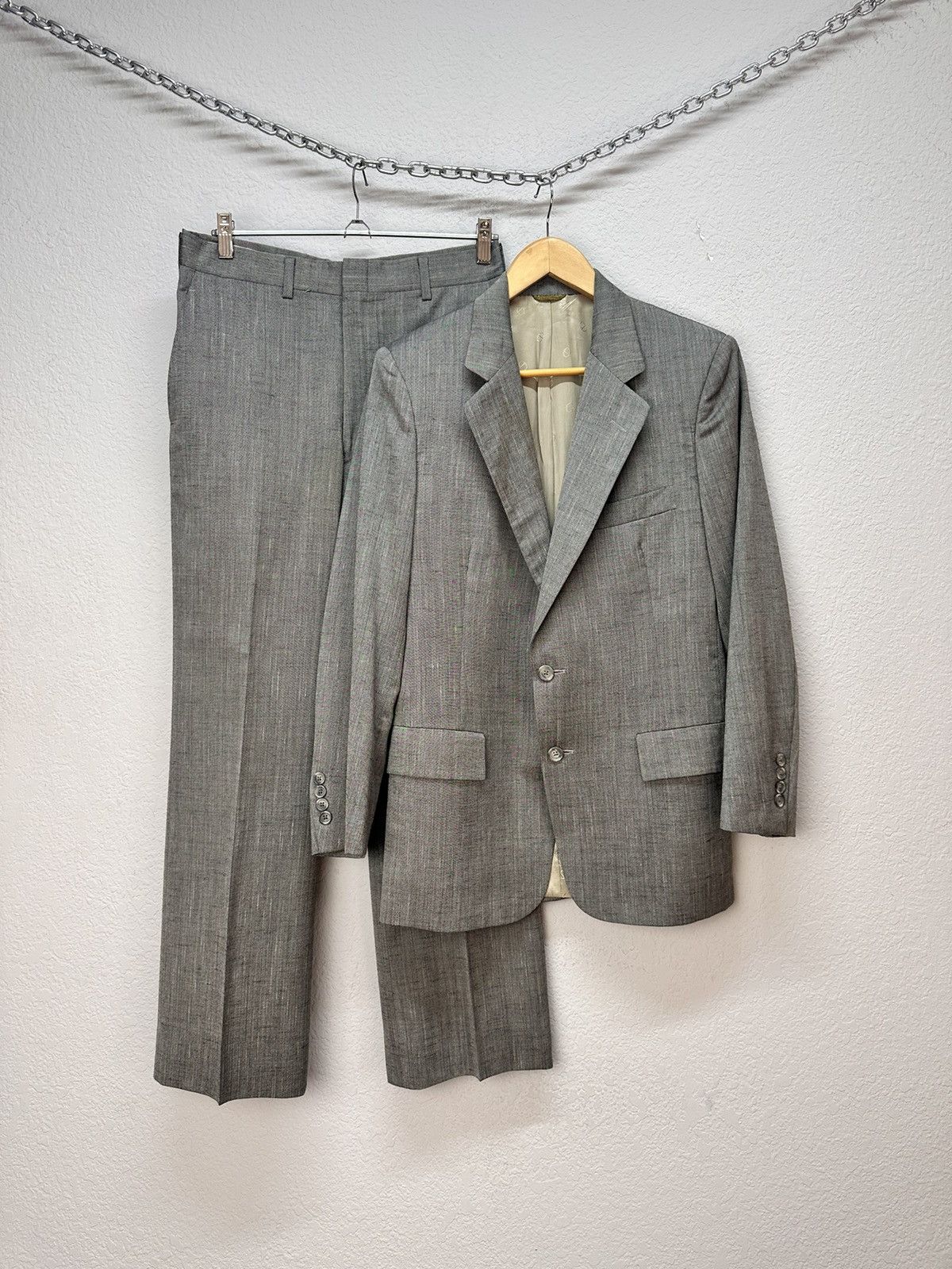 Vintage Mens Suits Christian Dior Grey Classic luxury Prada