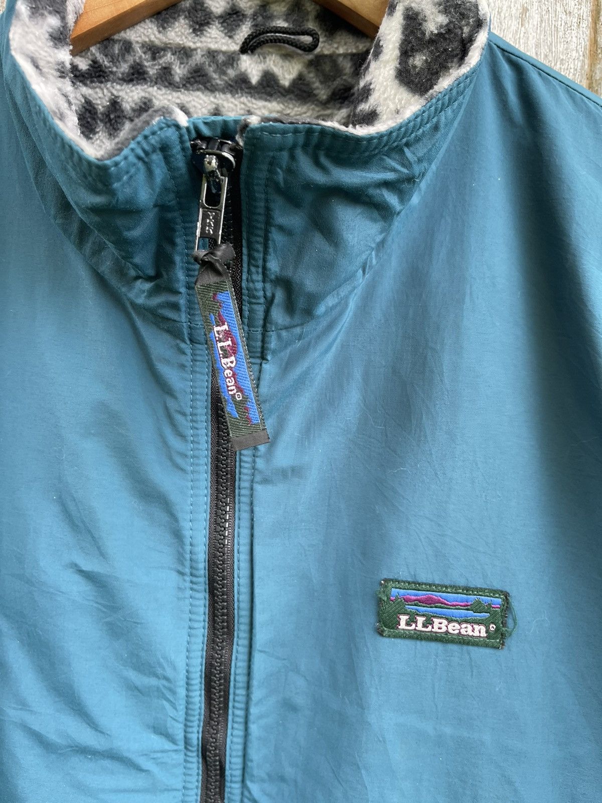 L.L. Bean Vintage L.L. Bean Teal Warm-Up Jacket – Fleece Lined 90s Size US M / EU 48-50 / 2 - 5 Thumbnail