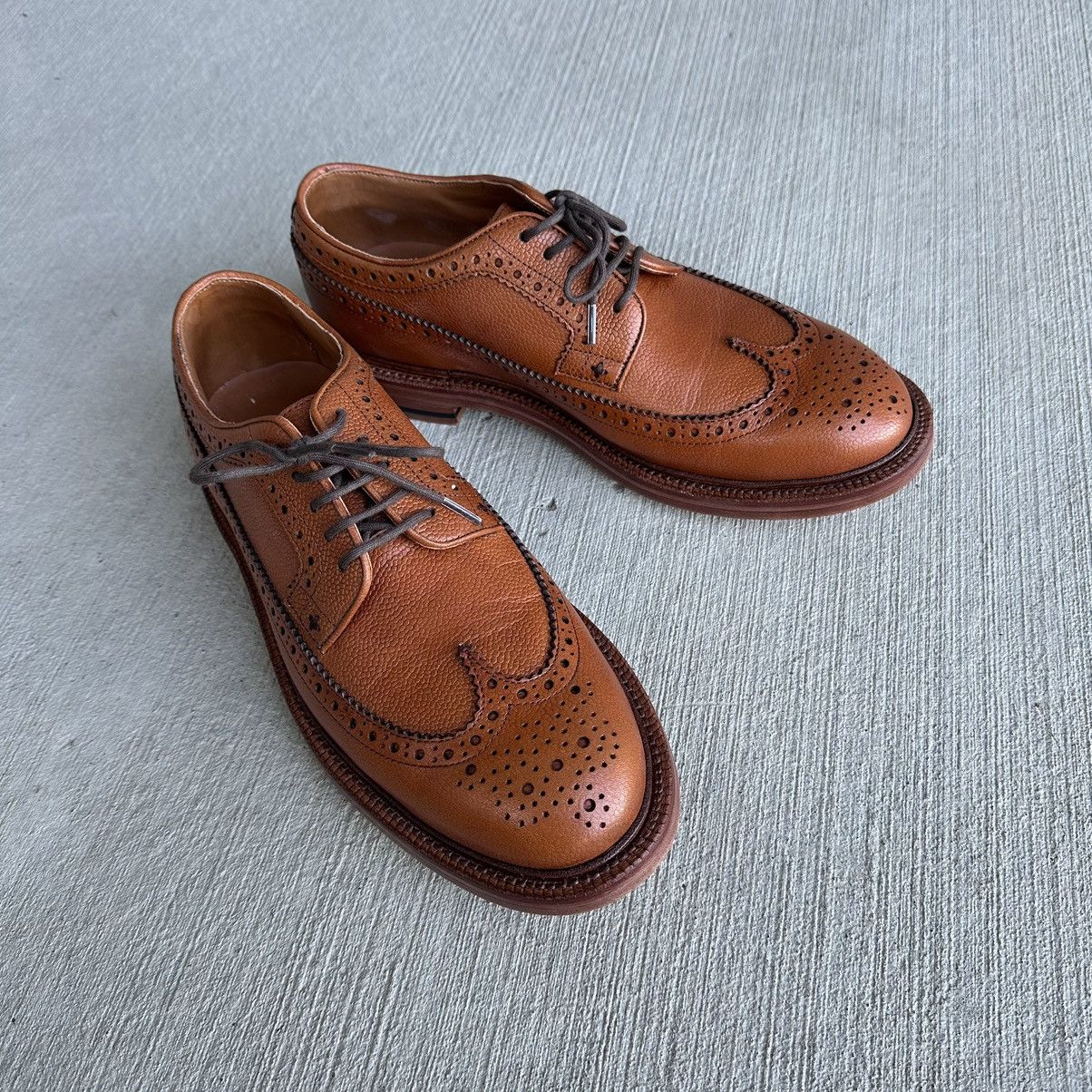 image of Grant Stone Longwing In Chestnut Pebble Grain Shoes in Brown, Men's (Size 8)