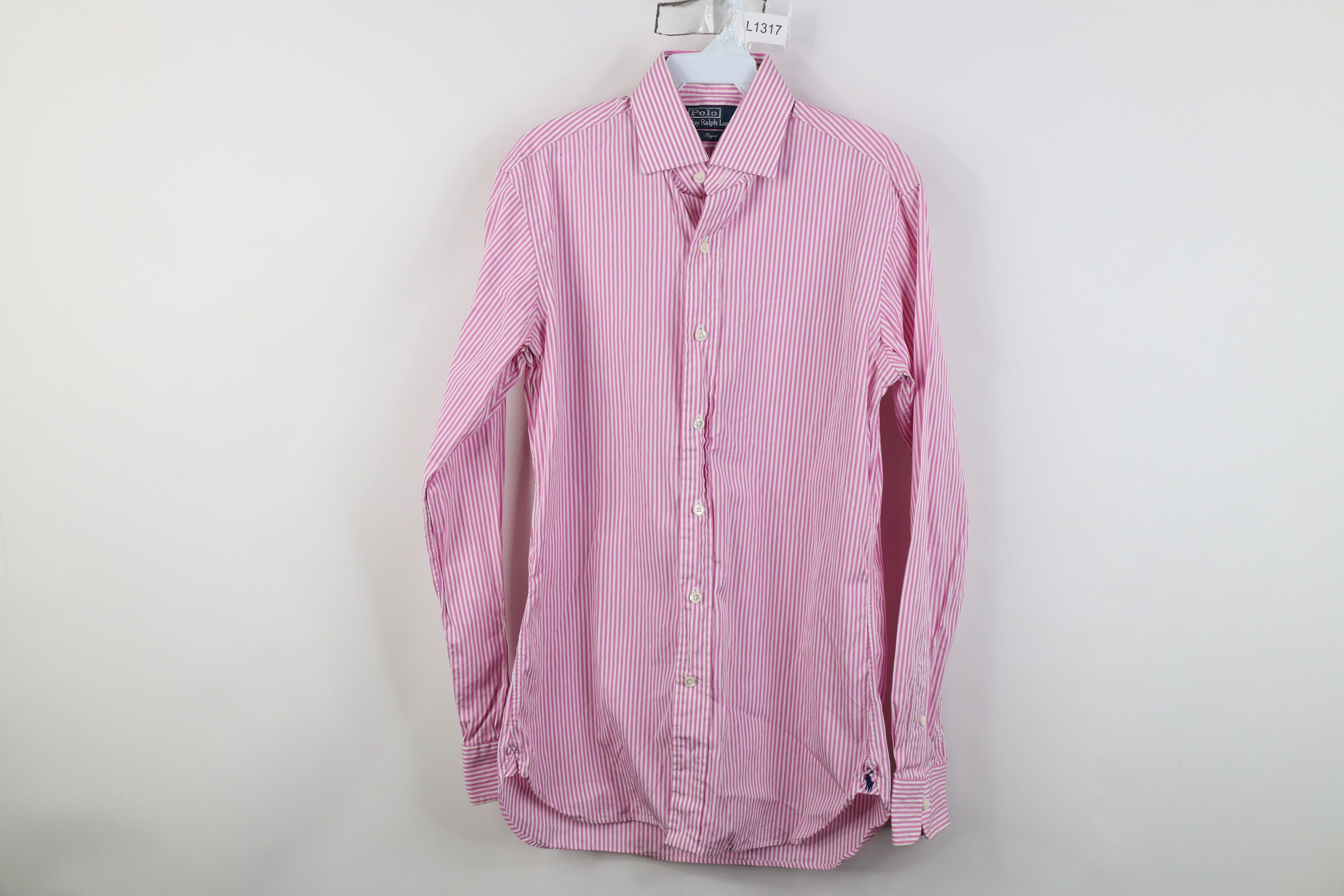 Ralph Lauren Vintage 90s Ralph Lauren Striped Collared Button Shirt Pink Size US M / EU 48-50 / 2 - 1 Thumbnail