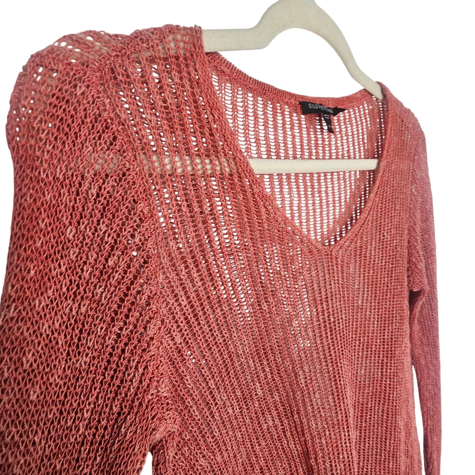 Eileen Fisher Eileen Fisher Open Knit Linen Cotton Sweater S Euro Summer Size S / US 4 / IT 40 - 5 Thumbnail