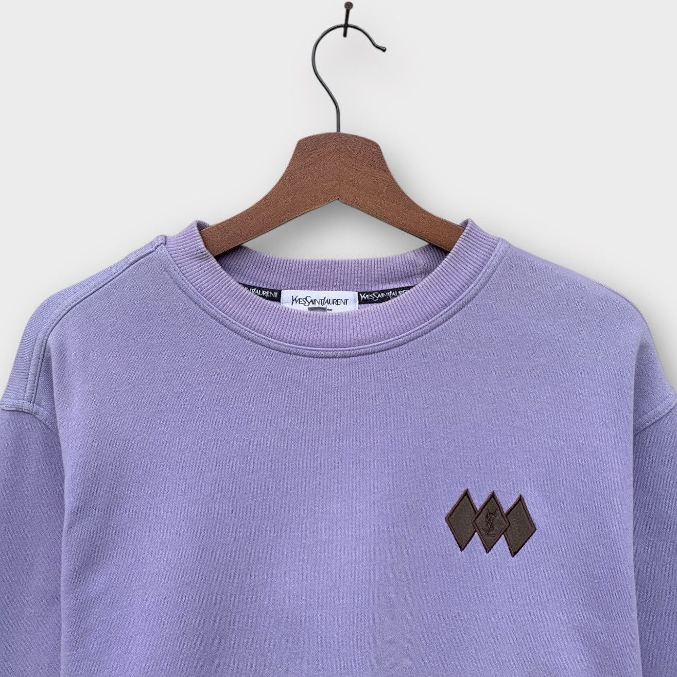 Yves Saint Laurent YSL CREWNECK LONG SLEEVE SWEATSHIRT EMBROIDERED LOGO Size US M / EU 48-50 / 2 - 3 Thumbnail