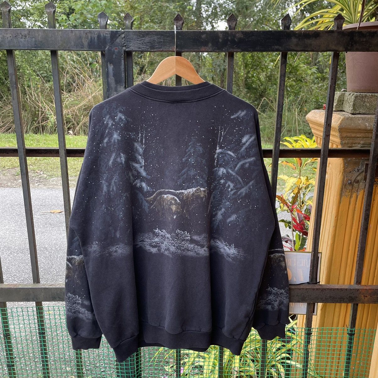 Habitat × Vintage 🔥Vintage 90s Habitat The Lone Wolf Big Logo Sweatshirts Size US XL / EU 56 / 4 - 2 Thumbnail