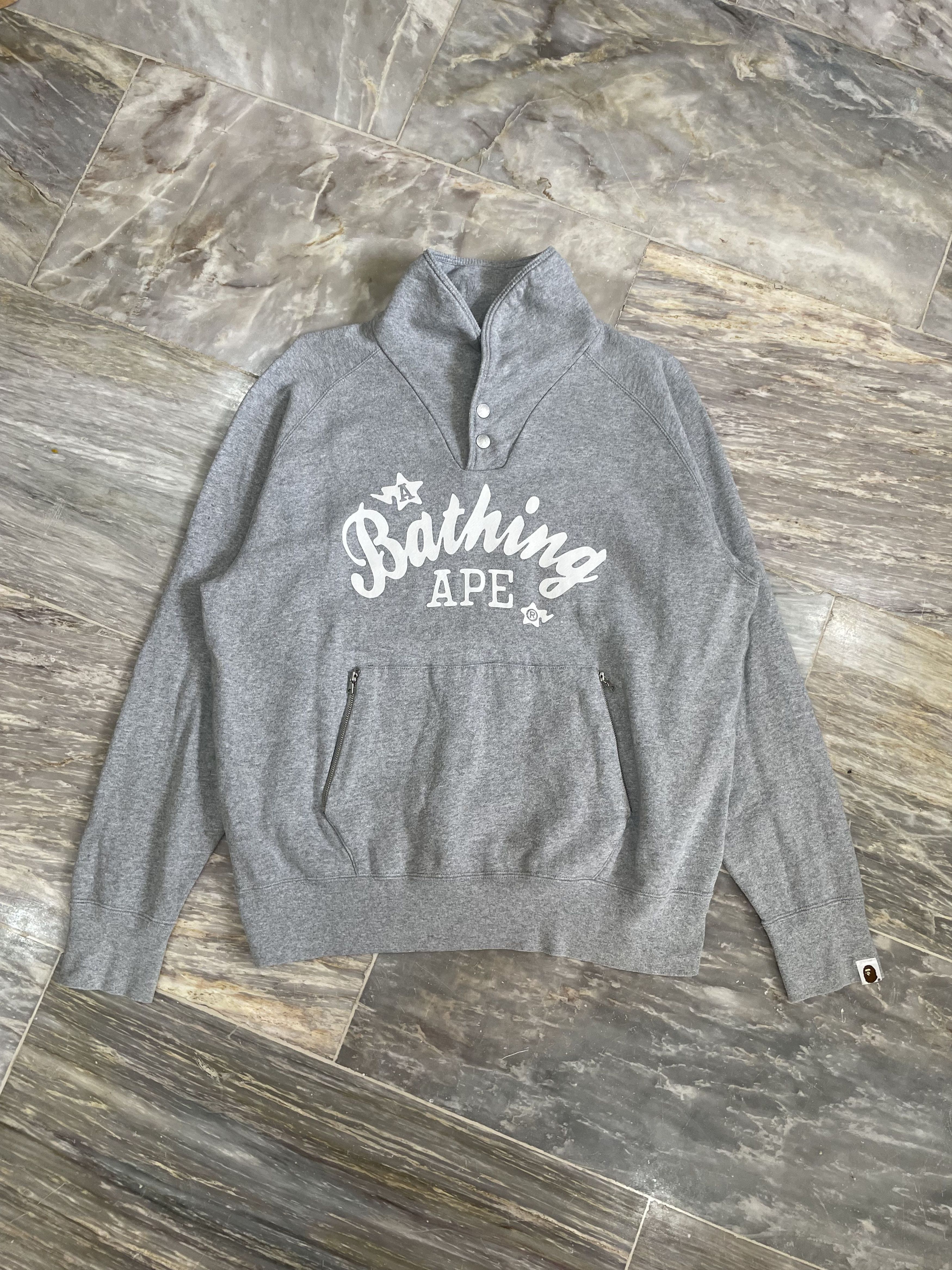 Bape × Nigo OG Bape Classic Bapesta Cursive Spellout Pullover Size US M / EU 48-50 / 2 - 1 Thumbnail