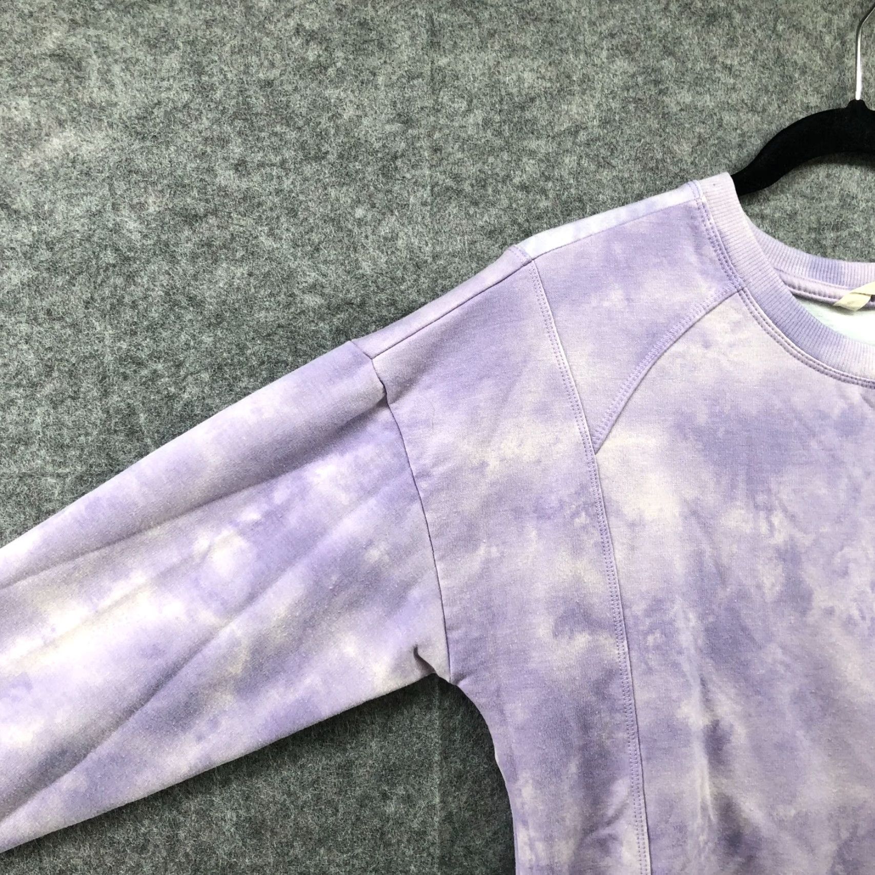 Vintage Earth Yoga Sweatshirt Women's S Purple Tie Dye Crewneck Pullover Lightweight Fleece Activewear Size S / US 4 / IT 40 - 5 Thumbnail