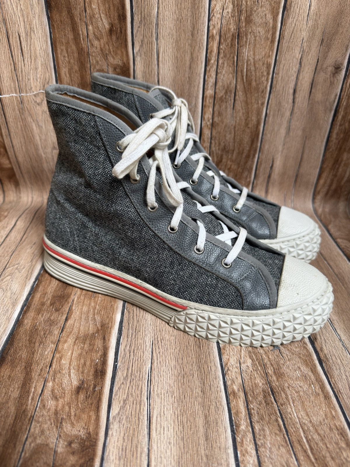 Thom Browne Grey collegiate sneaker Size US 10 / EU 43 - 2 Thumbnail
