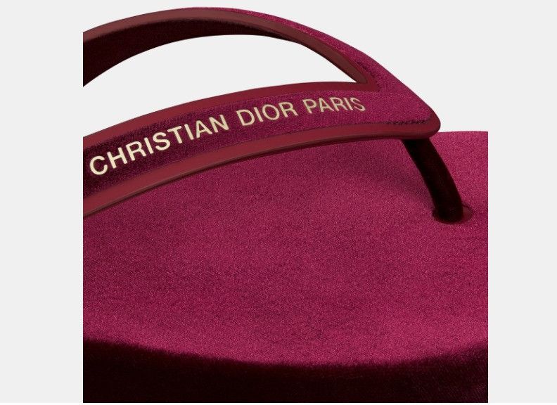 Dior o1w1db11024 Thong Sandals in Scarlet Red Size US 6 / IT 36 - 4 Thumbnail
