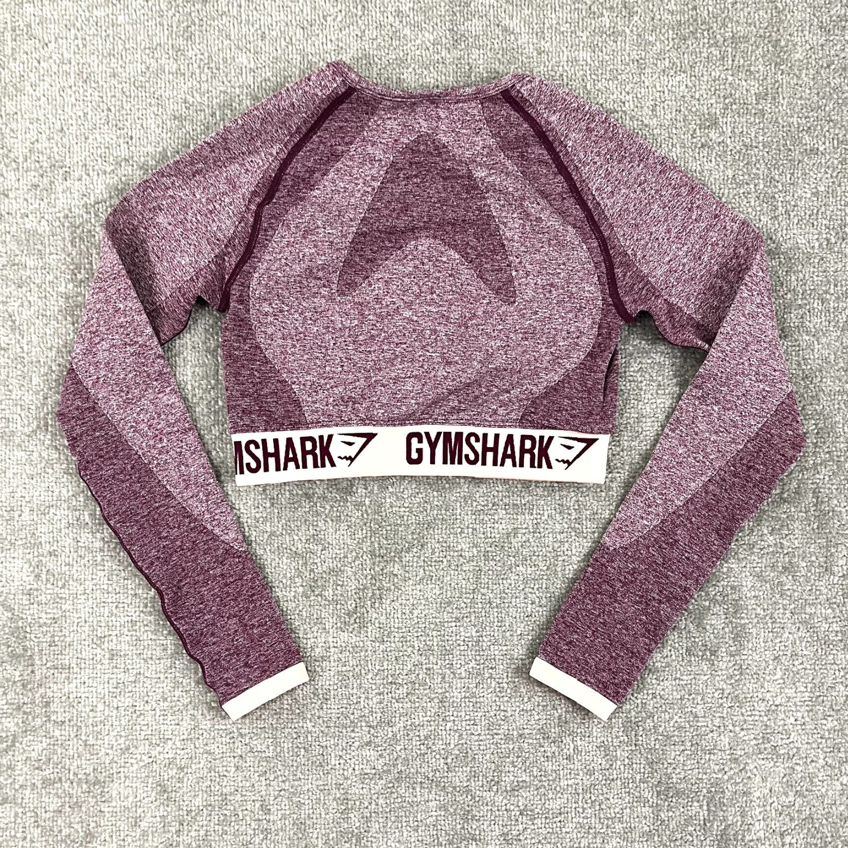 Gymshark GYMSHARK Top Womens M Cropped Dark Ruby Flex Shirt Long Sleeve Casual Shirt Womens M Gymshark Size M / US 6-8 / IT 42-44 - 7 Thumbnail