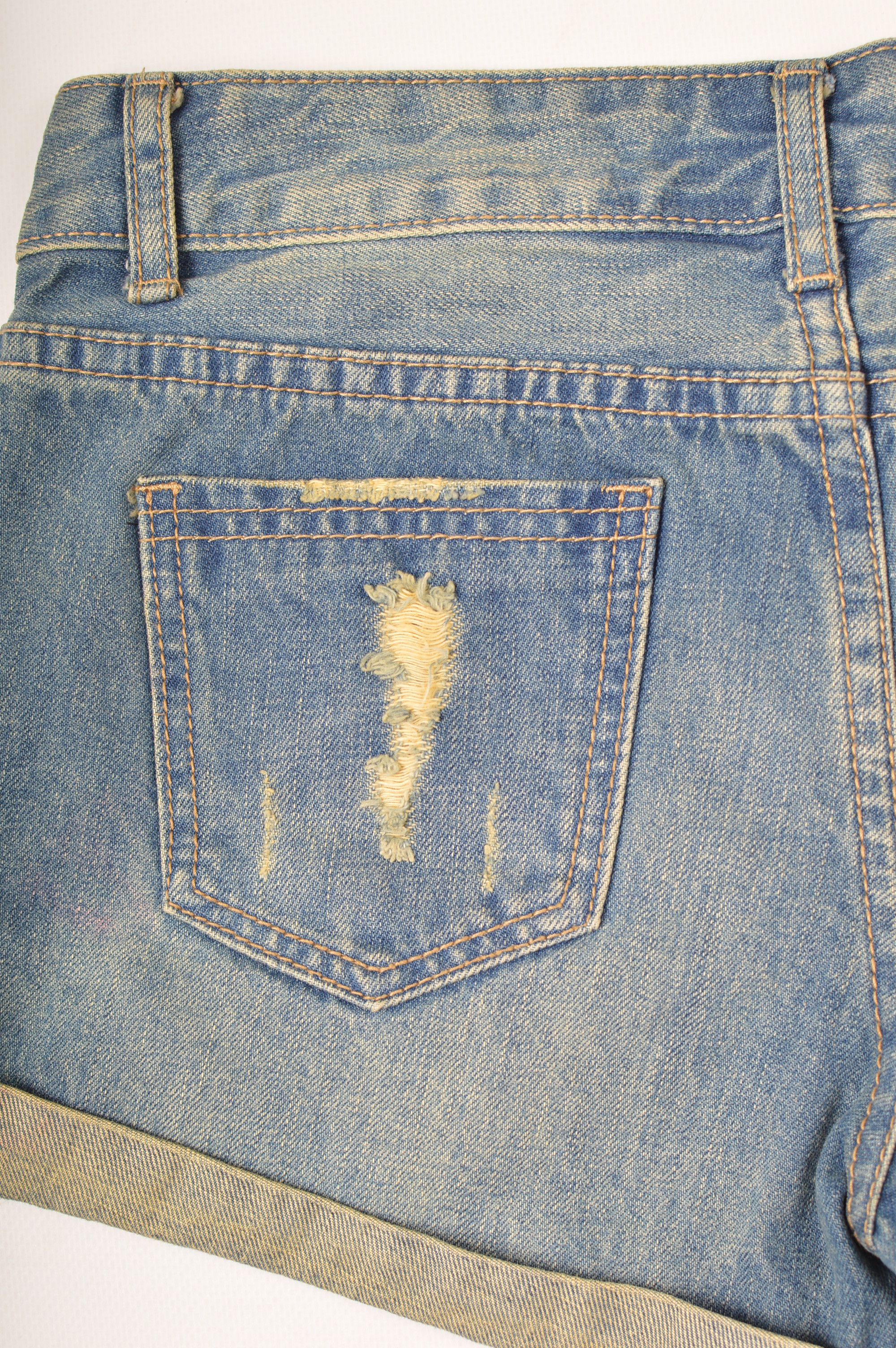 Miss Sixty × Vintage Miss Sixty Collection Vintage Distressed Denim Shorts Size 26" / US 2 / IT 38 - 10 Thumbnail