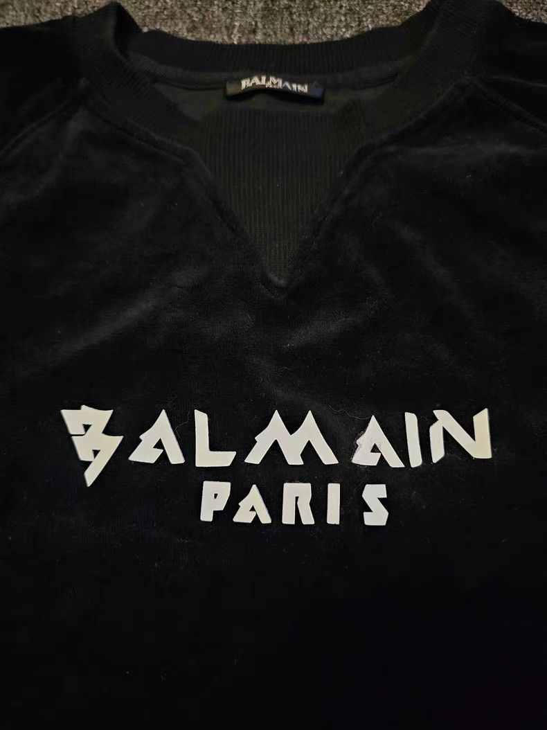Balmain Balmain Mercerized Cotton Sweatshirt Size US XL / EU 56 / 4 - 7 Thumbnail