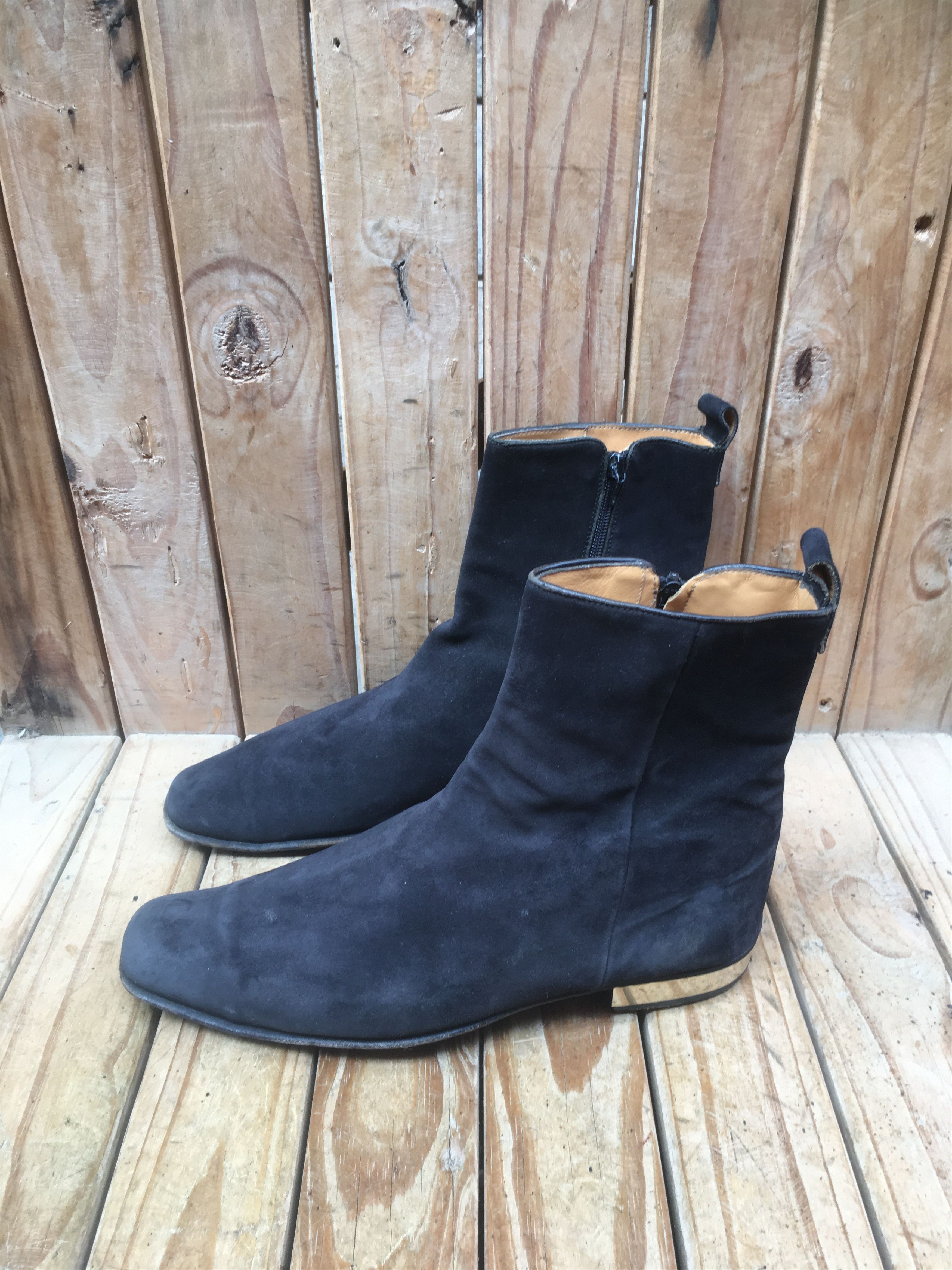 Valentino valentino garavani men's black suede leather boots EUR 43 Size US 10 / EU 43 - 8 Thumbnail