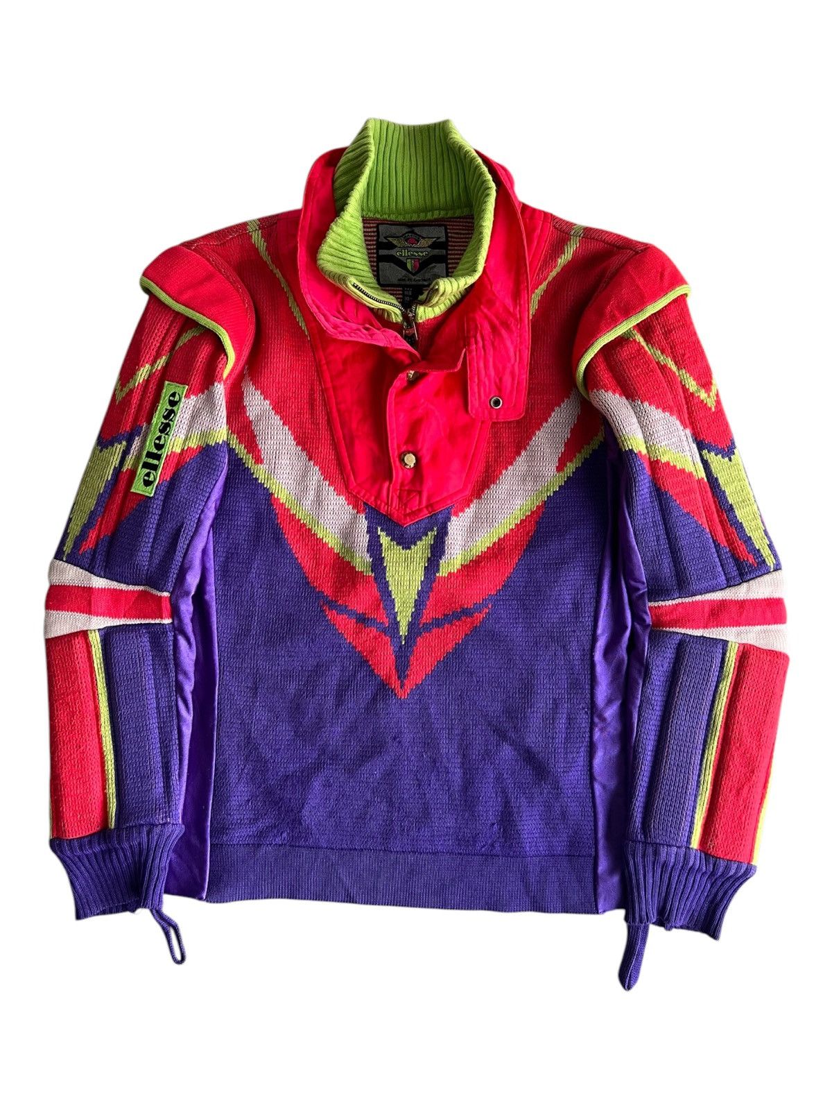 PROTOTYPE 1990s Ellesse Racing Crazy Color Padded Sleeve Jkt