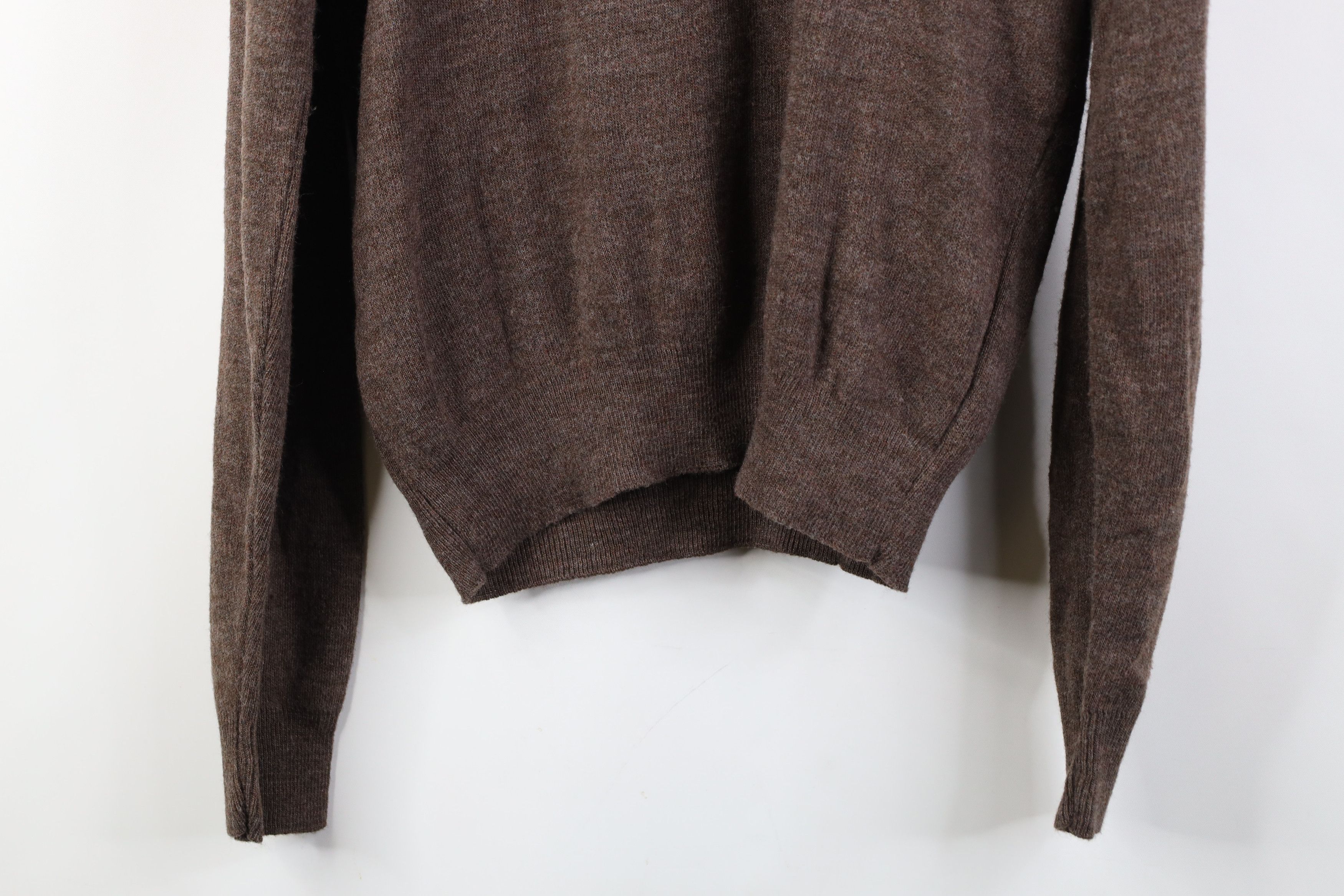 Vintage Vintage 70s Streetwear Blank Knit V-Neck Sweater Brown USA Size US M / EU 48-50 / 2 - 12 Thumbnail