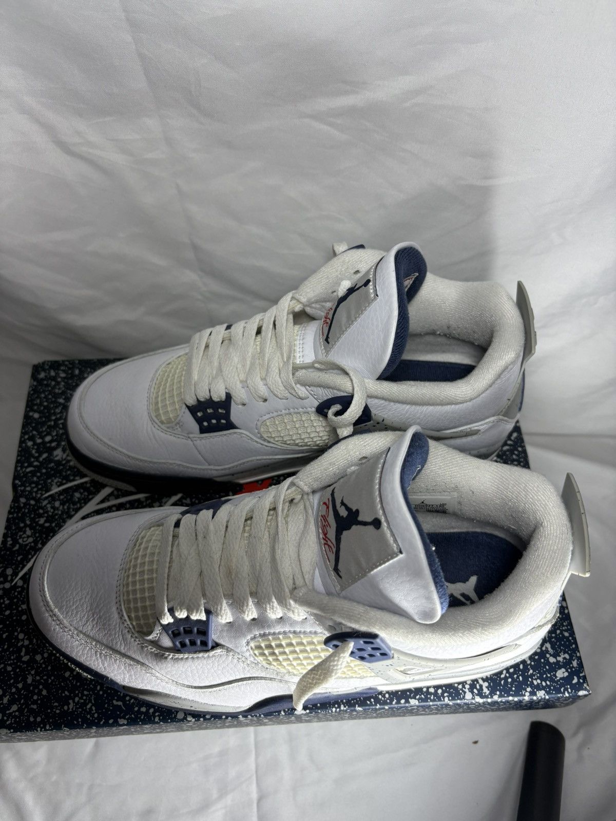 Nike Jordan 4 Retro Midnight Navy Size US 7.5 / EU 40-41 - 9 Thumbnail