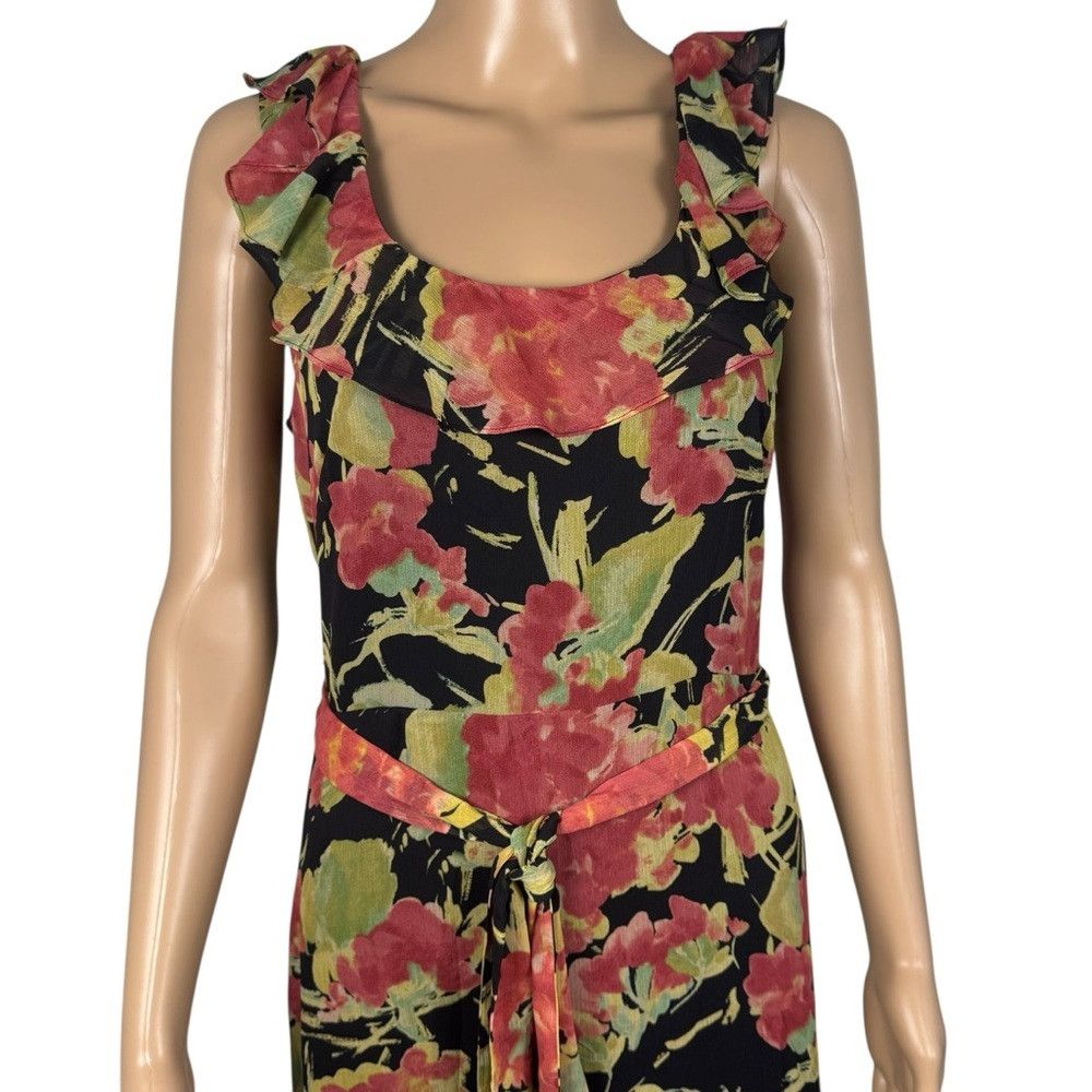 Ralph Lauren NWT New $245 Ralph Lauren Floral Crinkle Georgette Dress Si Size XL / US 12-14 / IT 48-50 - 9 Thumbnail