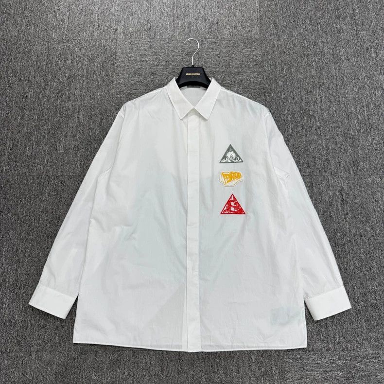 Dior Dior Embroidered badge shirt Size US XXS / EU 40 - 1 Thumbnail