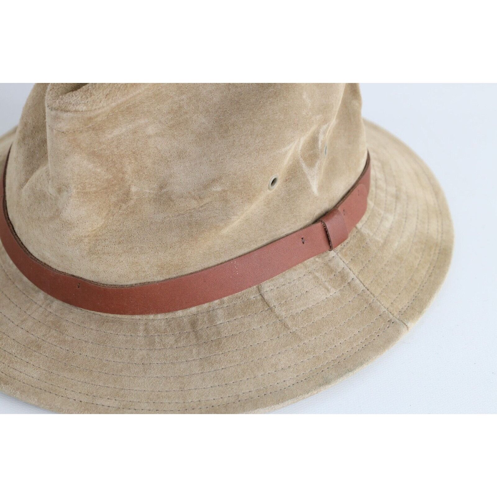 Vintage Deadstock Vintage 90s Steetwear Suede Fedora Hat Size ONE SIZE - 2 Thumbnail