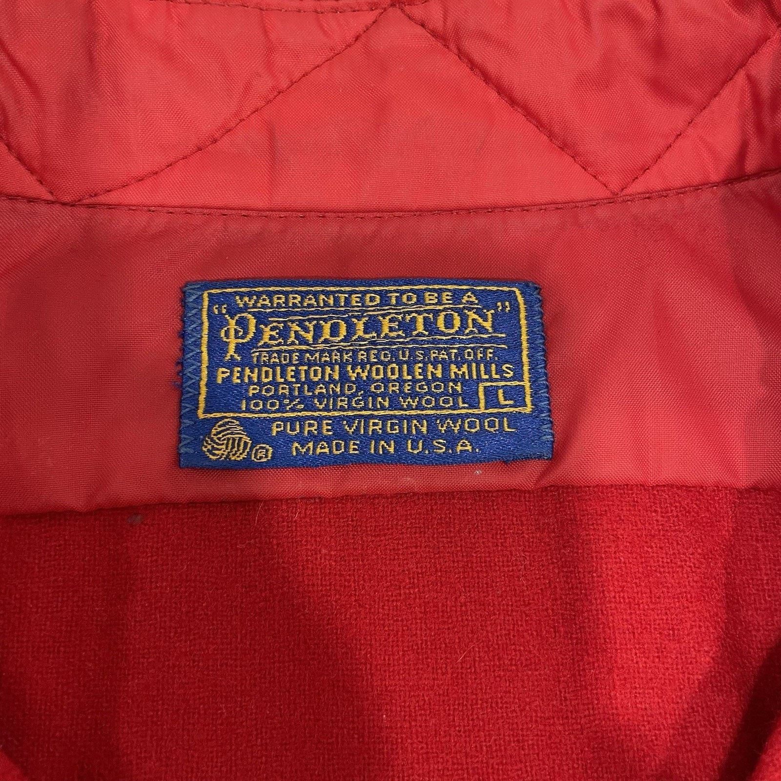Pendleton VTG 70's Pendleton Men's Red Virgin Wool Shirt *flawed USA L Size US L / EU 52-54 / 3 - 2 Thumbnail