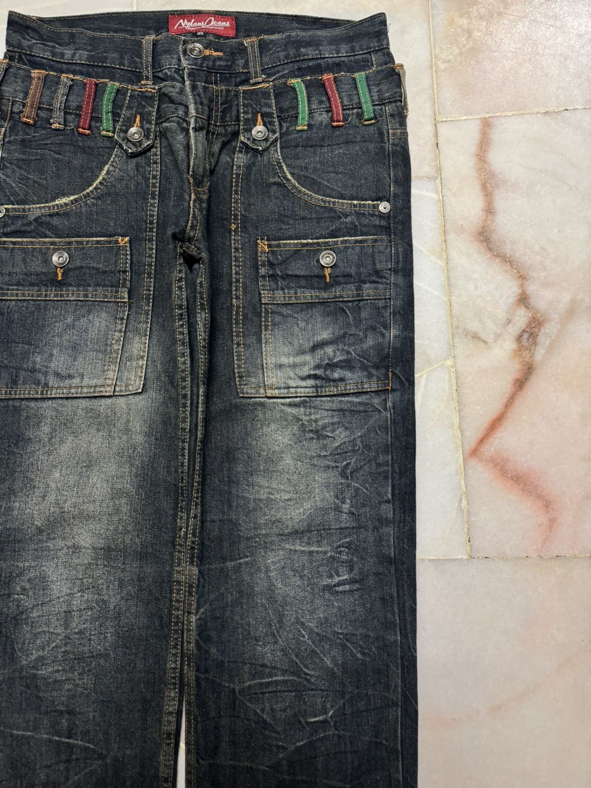 Seditionaries 💥DOUBLE WAIST💥90's NYLUS BUSHPANT DOUBLE WAIST SICK CLAWMARK Size US 31 - 6 Thumbnail