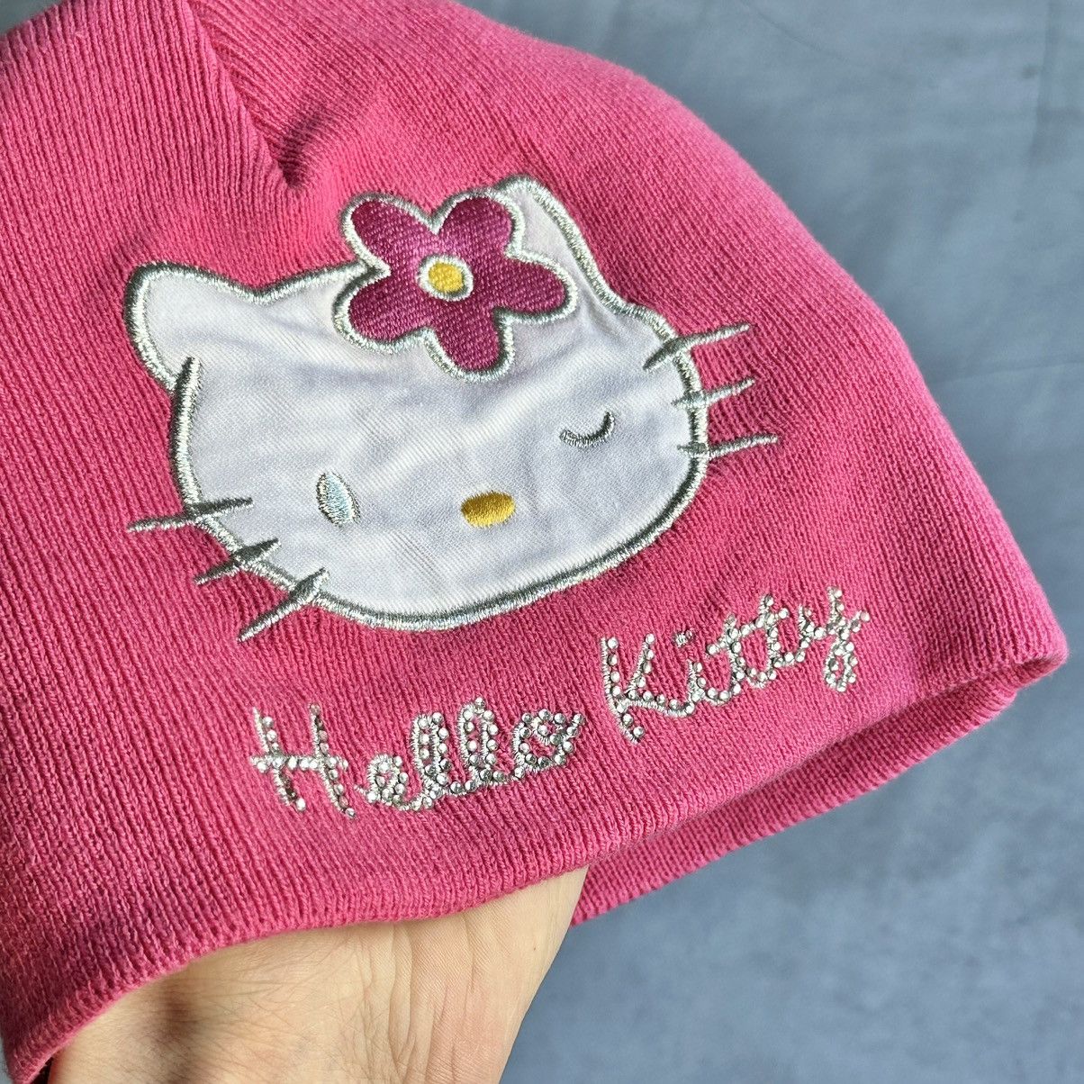 Hysteric Glamour CUTIE Hello Kitty Y2K Rhinestones Trapper Hat Cap Size ONE SIZE - 2 Thumbnail