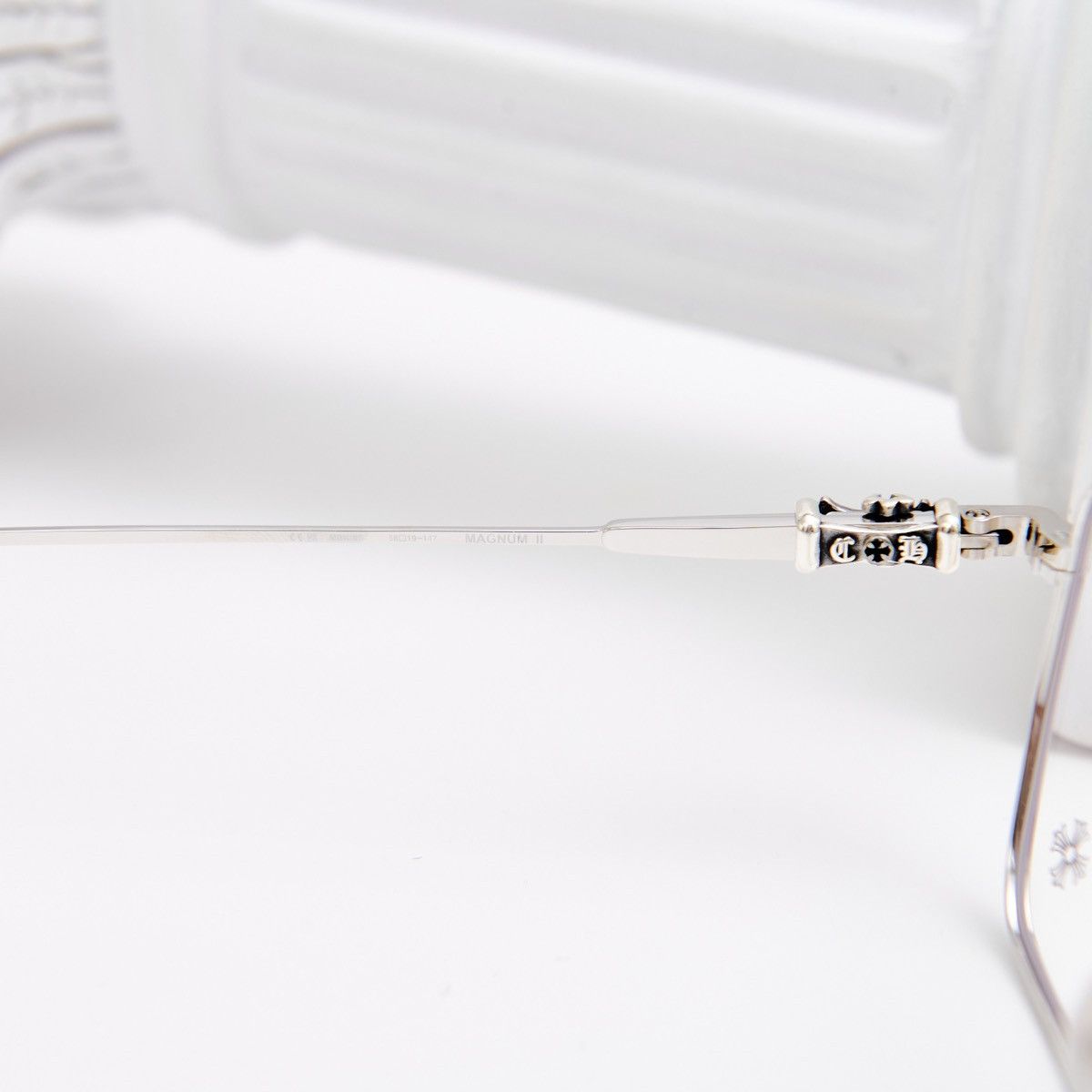 Chrome Hearts CHROME HEARTS MAGNUM II MATTE BLACK/SHINY SILVER GLASSES Size ONE SIZE - 4 Thumbnail