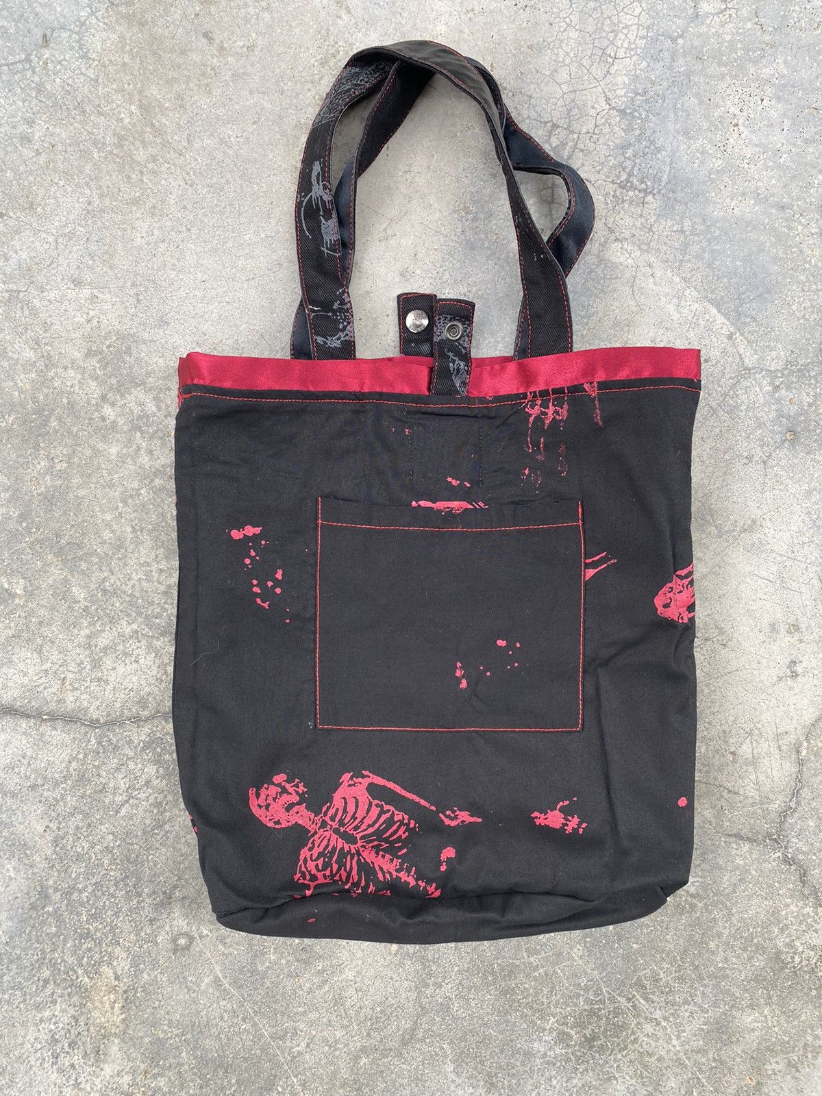 Japanese Brand Vintage Devil H.naoto Multi-Pocket Distressed Tote Bag Size ONE SIZE - 4 Thumbnail