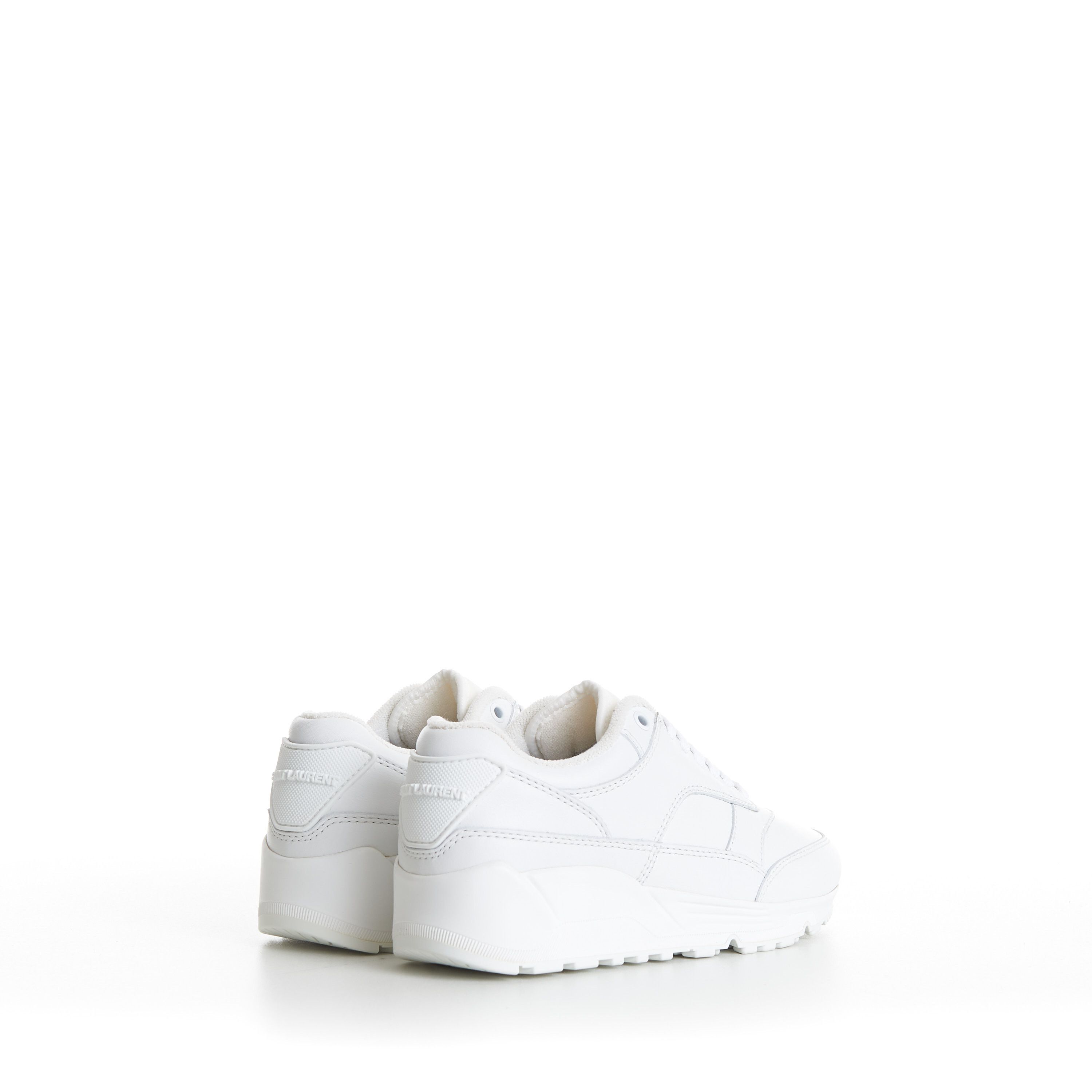 Saint Laurent Paris Women's White 'Bump' Low-top Sneakers - Smooth Leather Size US 10 / IT 40 - 8 Thumbnail