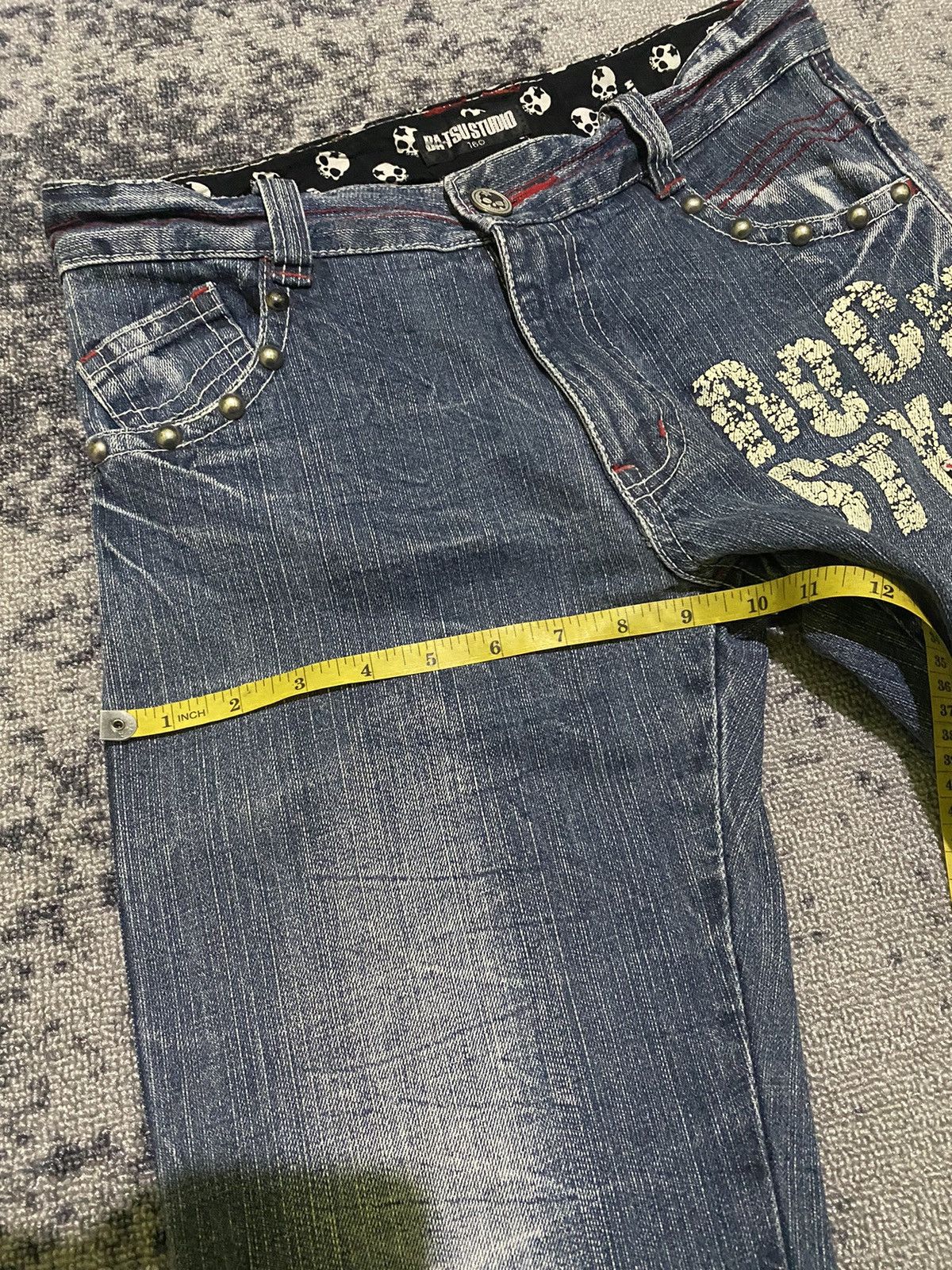 Hysteric Glamour × If Six Was Nine × Japanese Brand Y2k Ba-tsu studio studded ifsixwasnine bootcut jeans Size US 29 - 14 Thumbnail