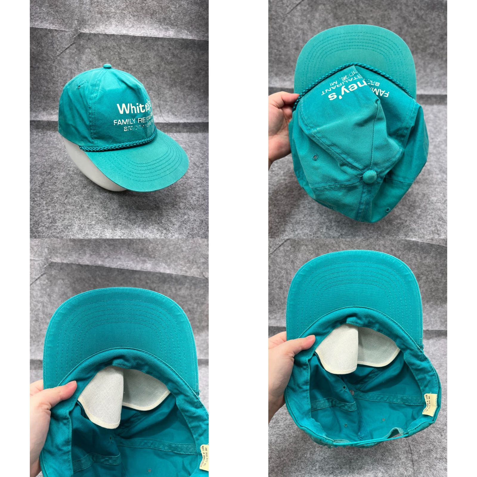 Vintage Whitney's Family Restaurant Hat Cap SnapBack Adult One Size Blue Polyester Hatch Size ONE SIZE - 8 Thumbnail