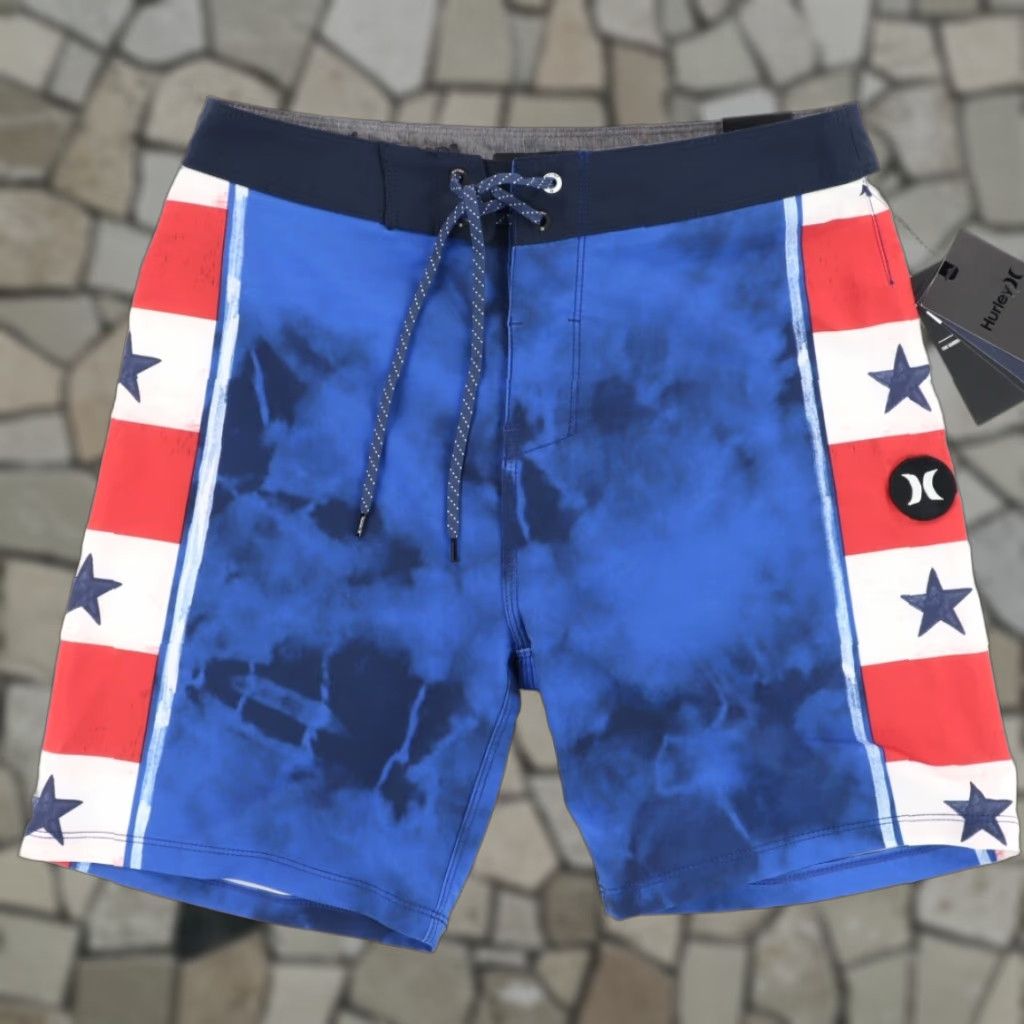 Hurley Hurley Andido Pro USA 18" Board Shorts Blue Colorblock Men's 28 Size US 28 / EU 44 - 1 Thumbnail