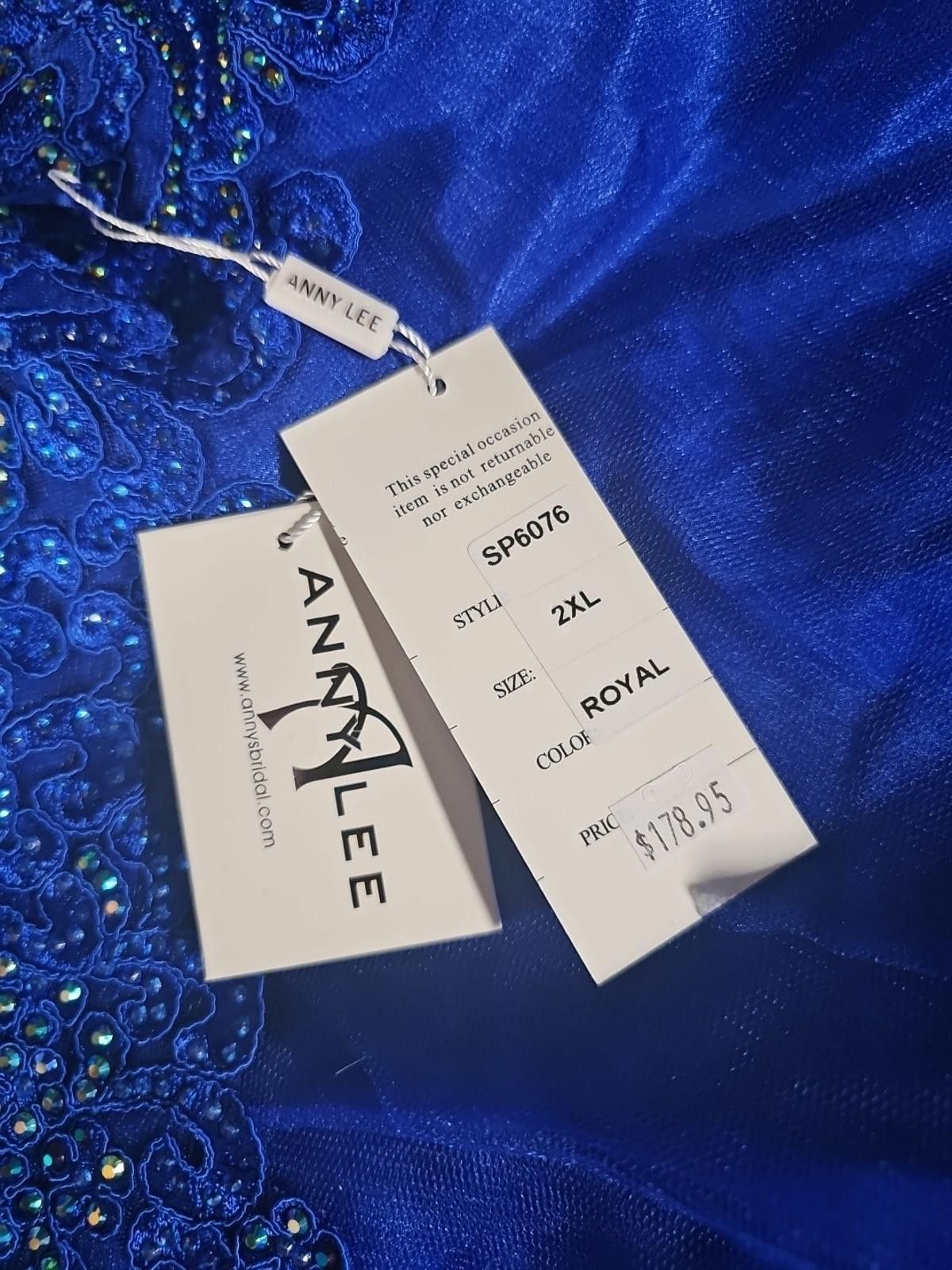 Other Anny Lee Bridal SP6076 2XL Royal Blue Dress Size XXL / US 16-18 / IT 52-54 - 2 Thumbnail