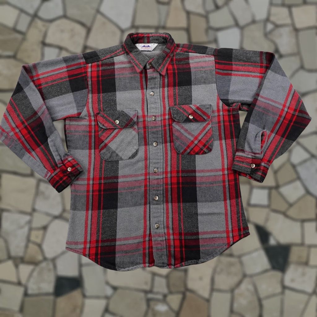 Vintage VINTAGE Dakota Five Brother Shirt Mens M Gray Red Plaid Flannel Button Up Size US M / EU 48-50 / 2 - 1 Thumbnail