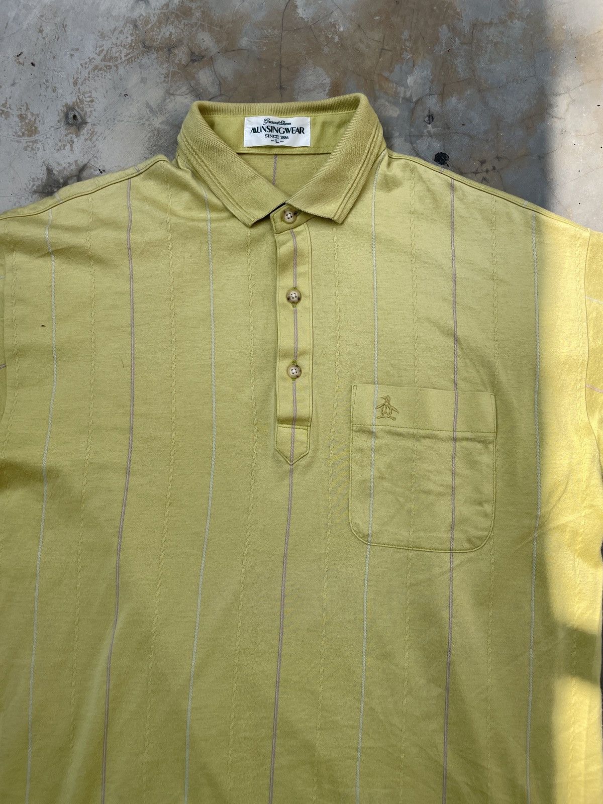 Japanese Brand Vintage Grand Slam Musingwear Pinguin Polo Shirt Made Japan Size US L / EU 52-54 / 3 - 2 Thumbnail
