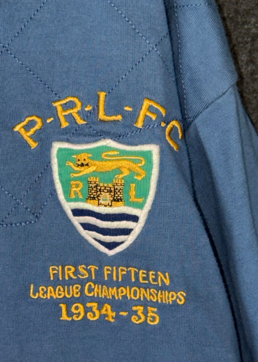 Vtg PRL Heritage Rugby Shirt PRLFC Quilted Crest Jersey image 9