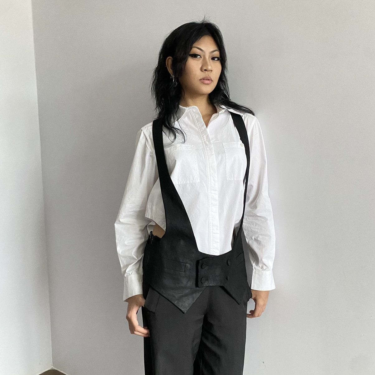 Ann Demeulemeester SS2012 Ann Demeulemeester Leather Sample Vest Holster Size 38R - 2 Thumbnail