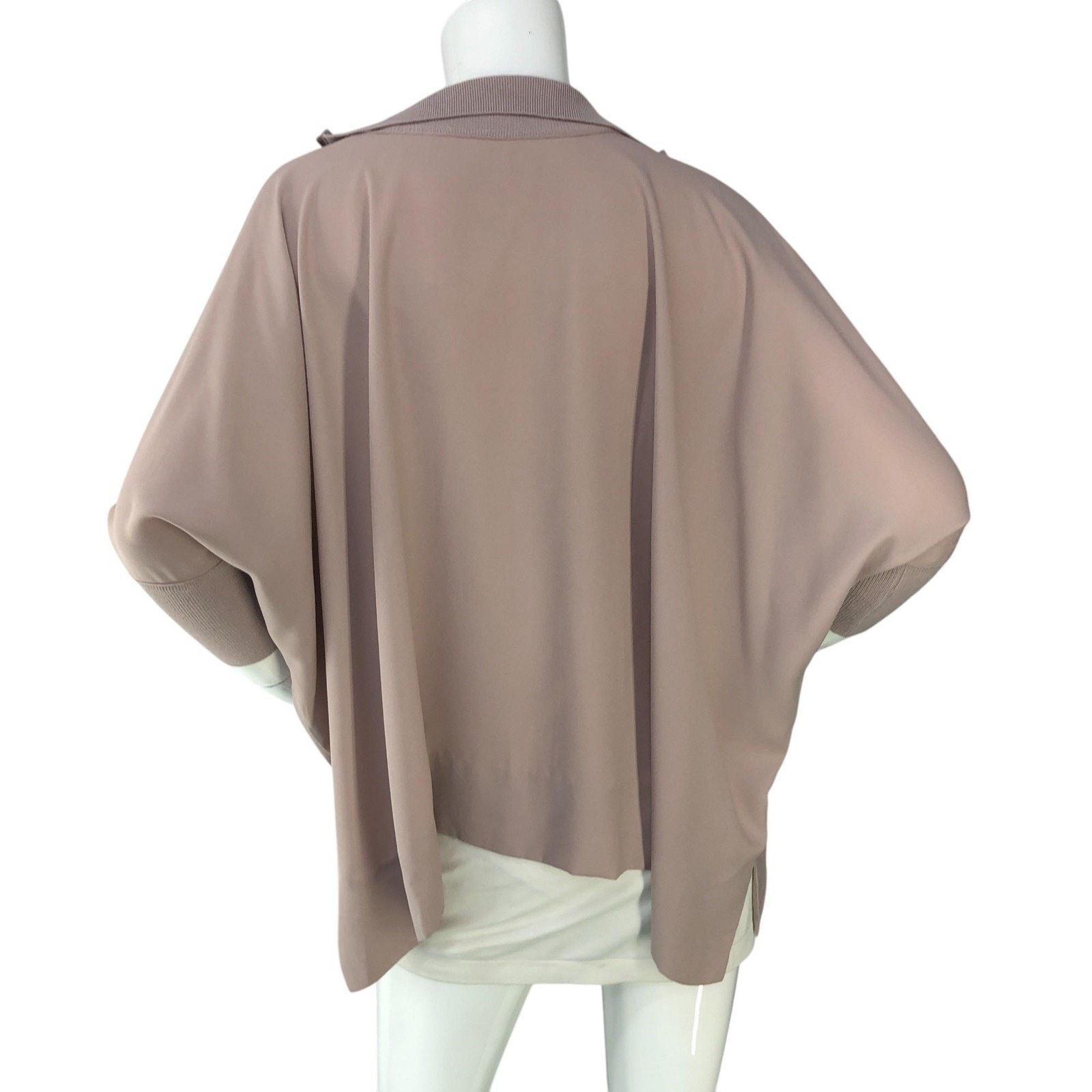 Aritzia Babaton Pullover M Pink Half Zip Short Sleeve *TINY FLAW Size M / US 6-8 / IT 42-44 - 8 Thumbnail