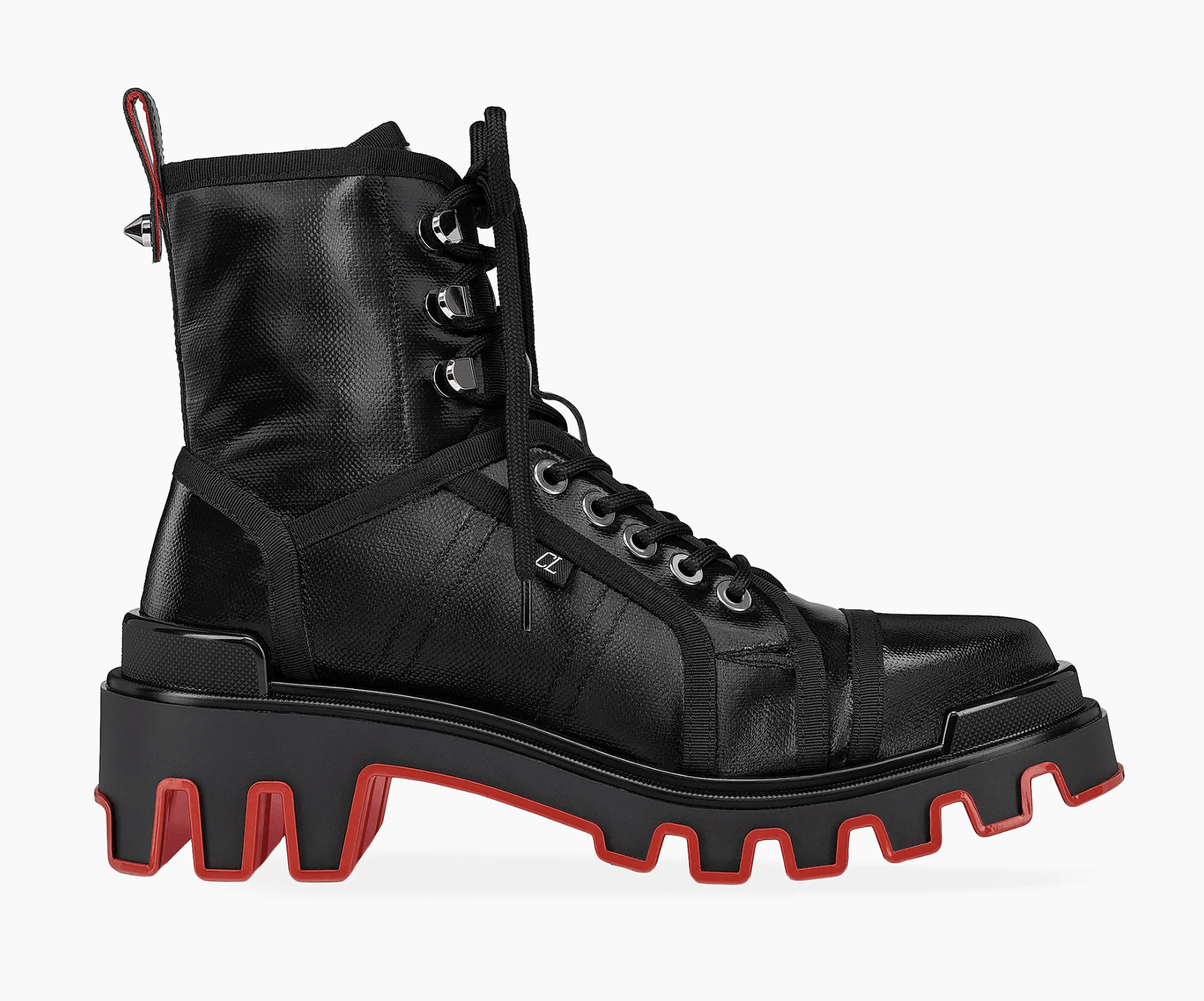 Christian Louboutin Mens Panaroot Dune Flat Black Combat Lace Up Boot 43.5 10.5 Size US 10.5 / EU 43-44 - 1 Thumbnail