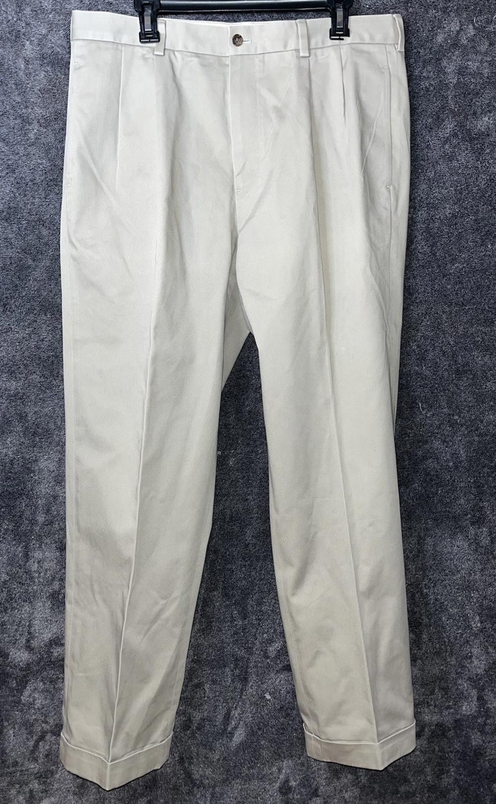Brooks Brothers Brooks Brothers Advantage Chino Elliot Khaki Pants 36x32 Size US 36 / EU 52 - 1 Thumbnail