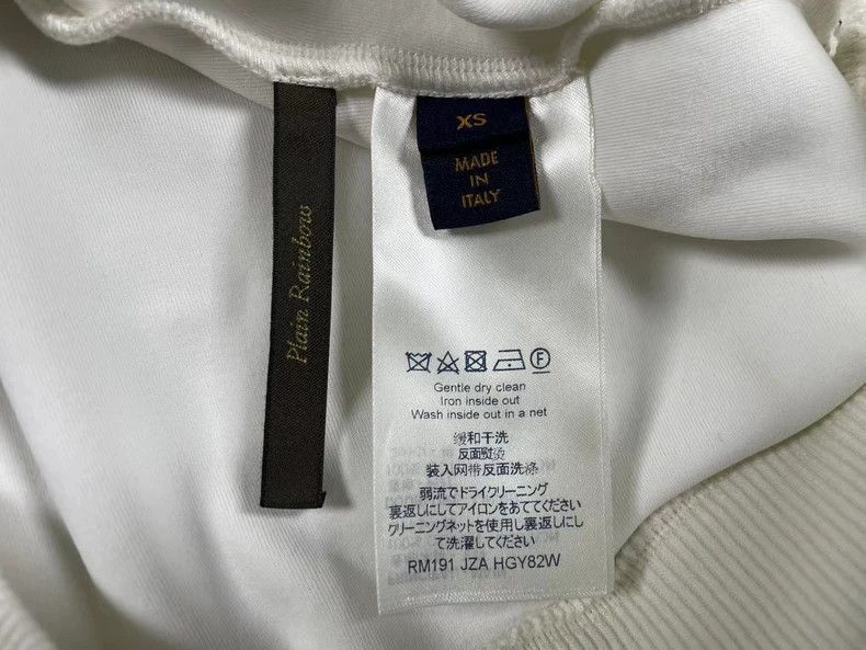 Louis Vuitton Louis Vuitton White flocked embossed half-zip sweatshirt 25 Size US XS / EU 42 / 0 - 4 Thumbnail