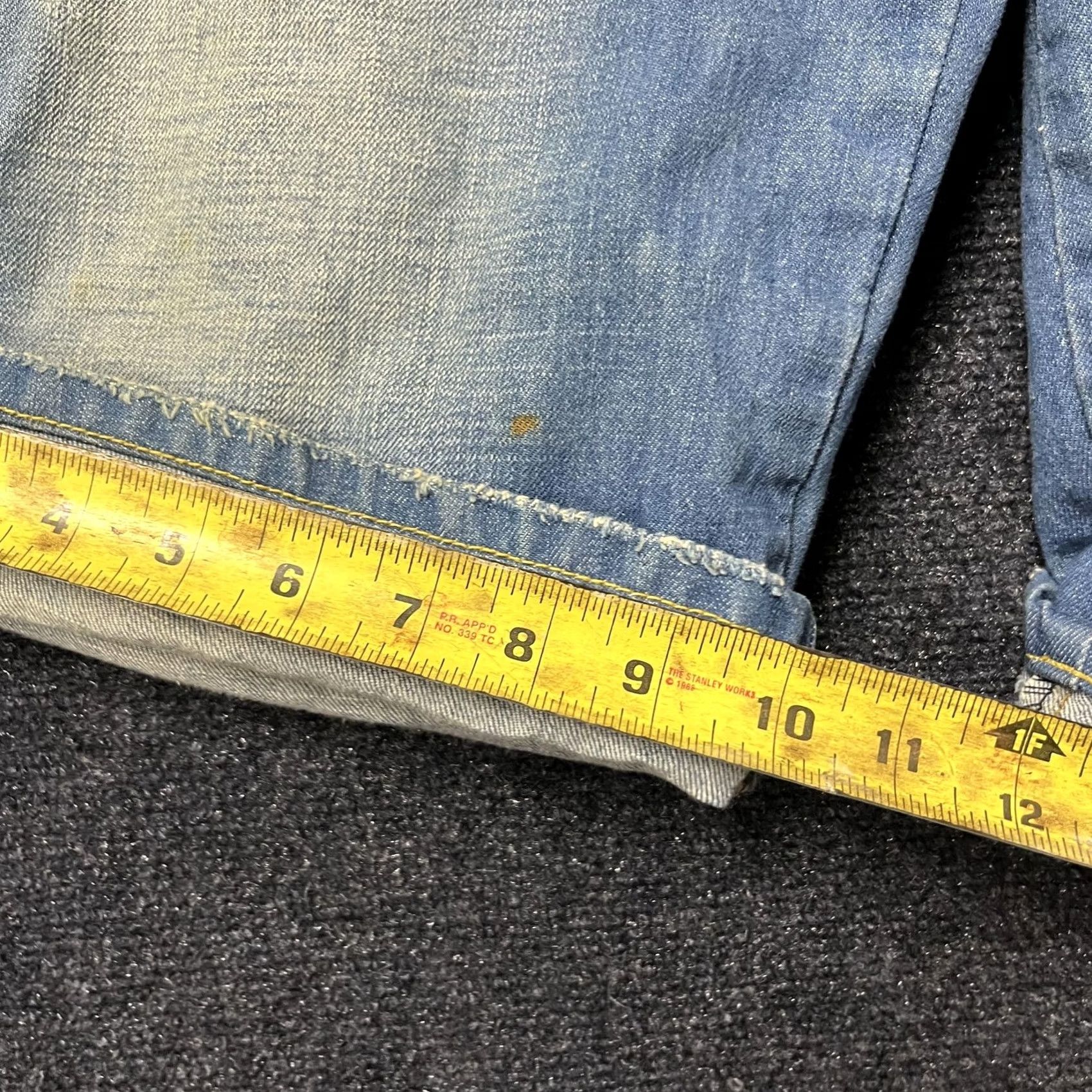 Denime Gnome Jeans Mens Shorts 34 Blue Denim Distressed Cuffed Carpenter Style Size US 32 / EU 48 - 6 Thumbnail