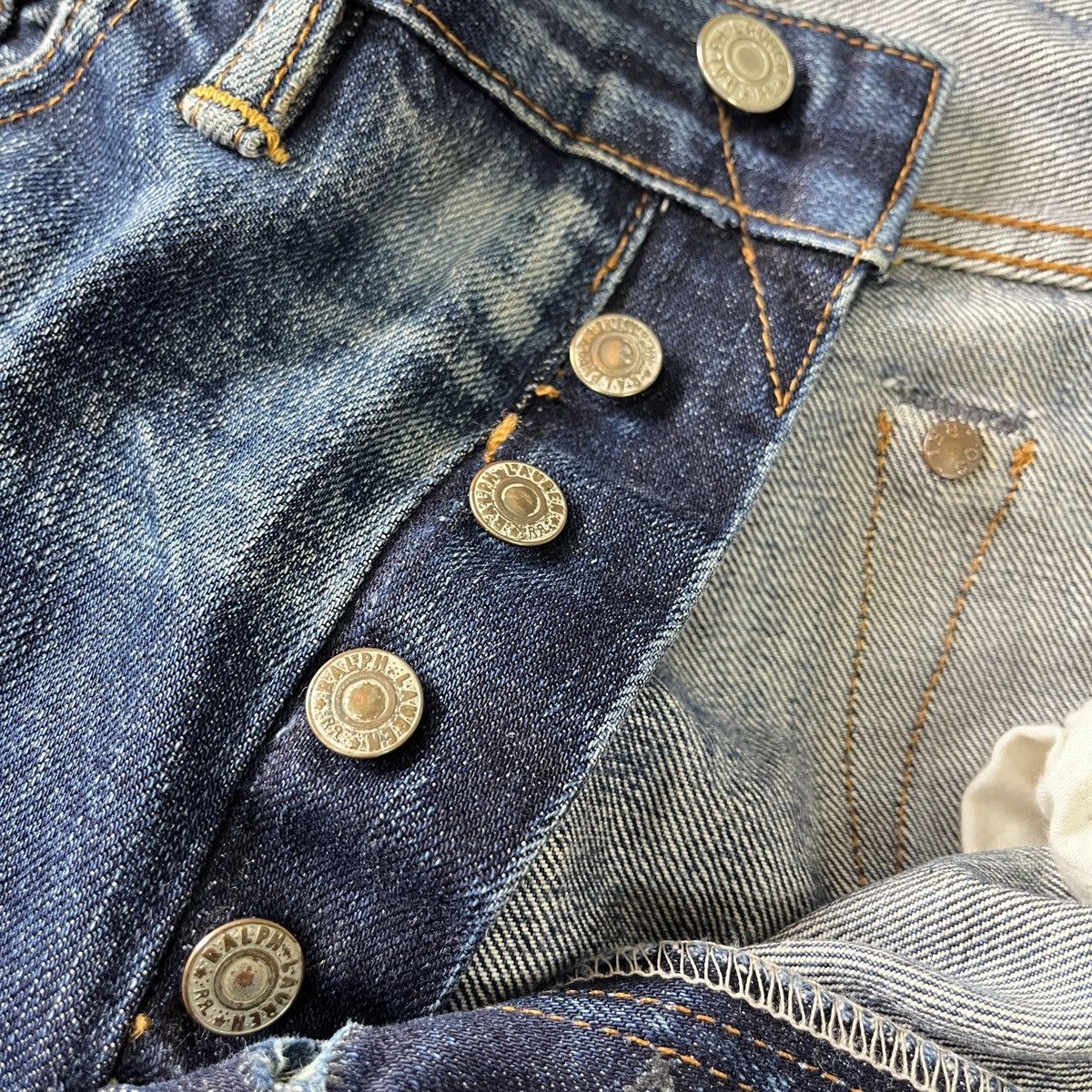 RRL Ralph Lauren Vintage RRL Ralph Lauren Hidden Rivet Distressed Denim Size US 34 / EU 50 - 17 Thumbnail