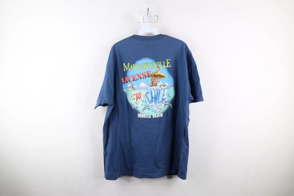 Vintage Vintage Y2K 2002 Jimmy Buffett Myrtle Beach T-Shirt Blue Size US L / EU 52-54 / 3 - 6 Thumbnail