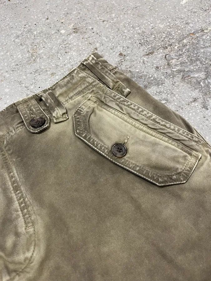 Dolce & Gabbana × Vintage 2000s Dolce & Gabbana Olive Eroded Cargo Pants Size US 32 / EU 48 - 8 Thumbnail