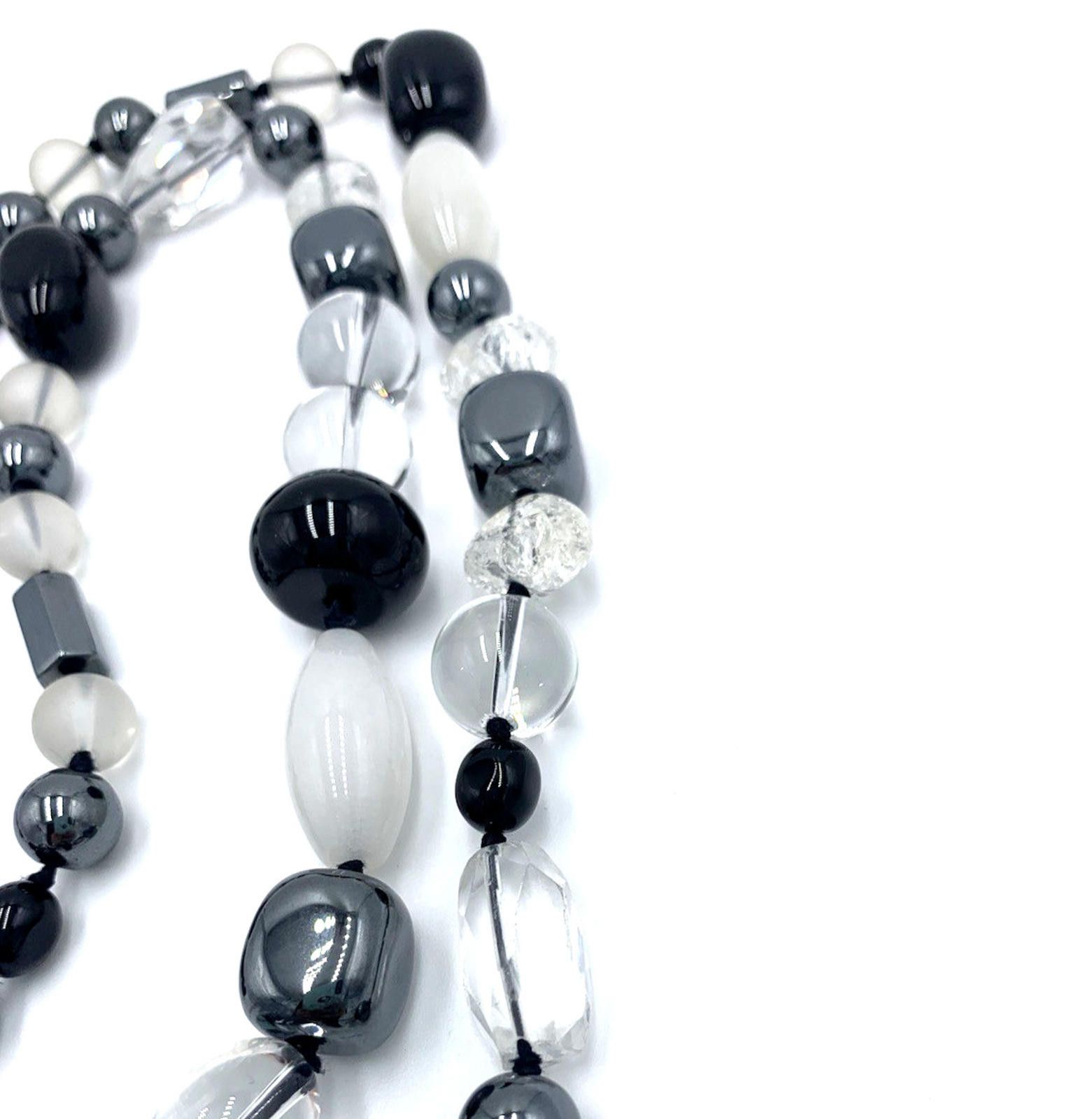 Other Nate & Etan Agate Crystal Hematite Sterling Silver Necklace Size ONE SIZE - 4 Thumbnail