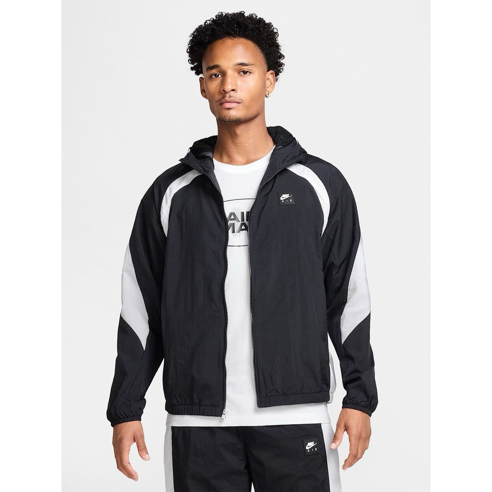Nike Nike Woven Full Zip Men’s Large Jacket Hoodie Black/White Size US L / EU 52-54 / 3 - 1 Thumbnail