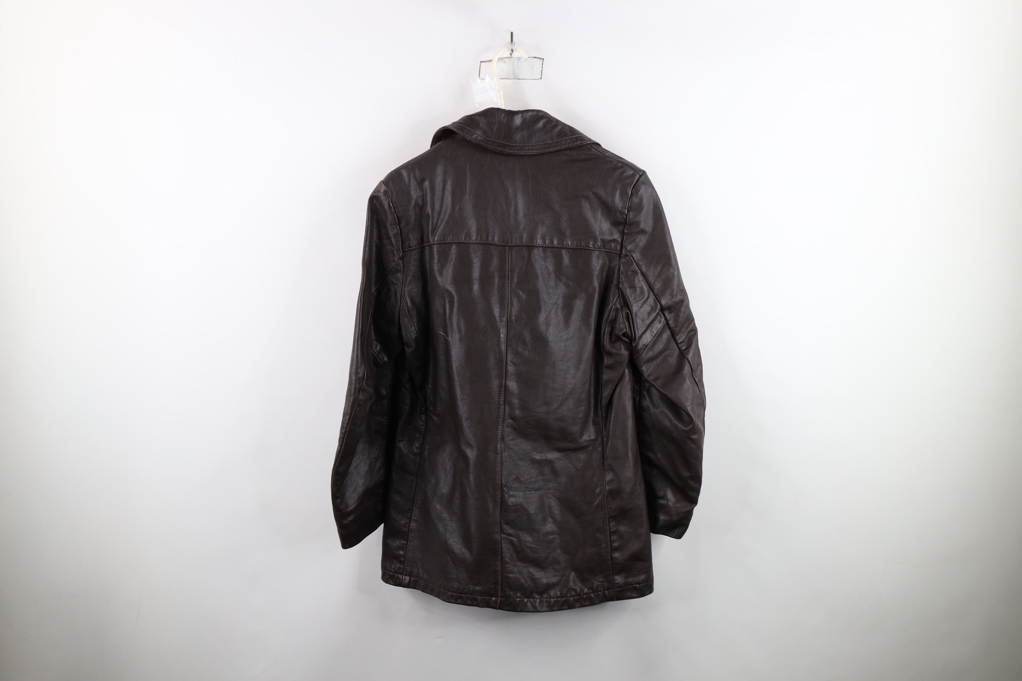Vintage Vintage 60s 70s Streetwear Leather Full Button Jacket Size US M / EU 48-50 / 2 - 12 Thumbnail