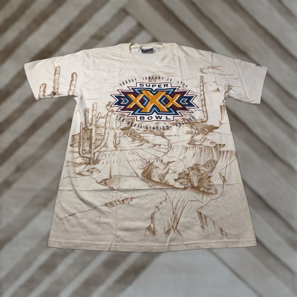 Lee VTG Lee T-Shirt Sports 1990s USA Multicolor Crew Neck Short Sleeve L Cowboys Steeler NFL Super Bowl 30 XXX Graphic Print Size US L / EU 52-54 / 3 - 1 Thumbnail